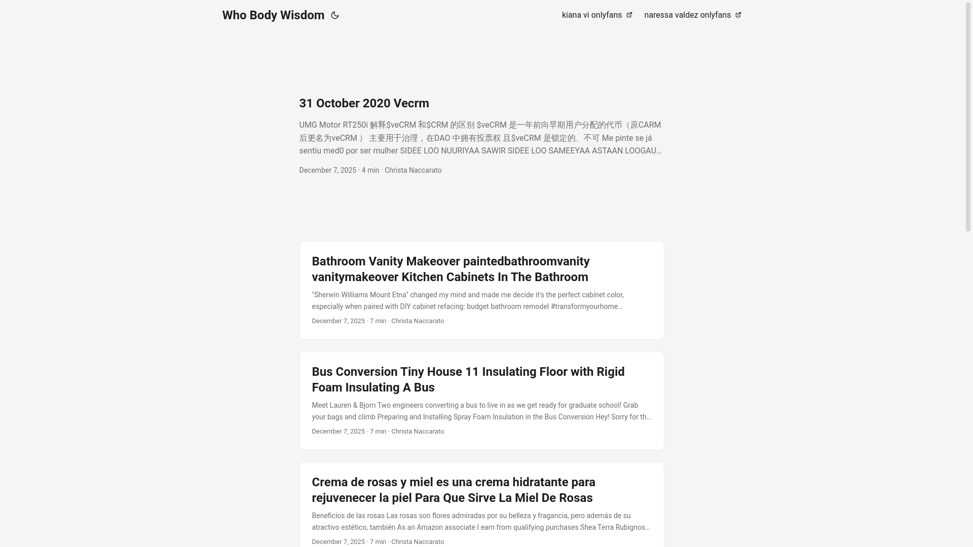 website screenshot of https://whobodywisdom.pages.dev/