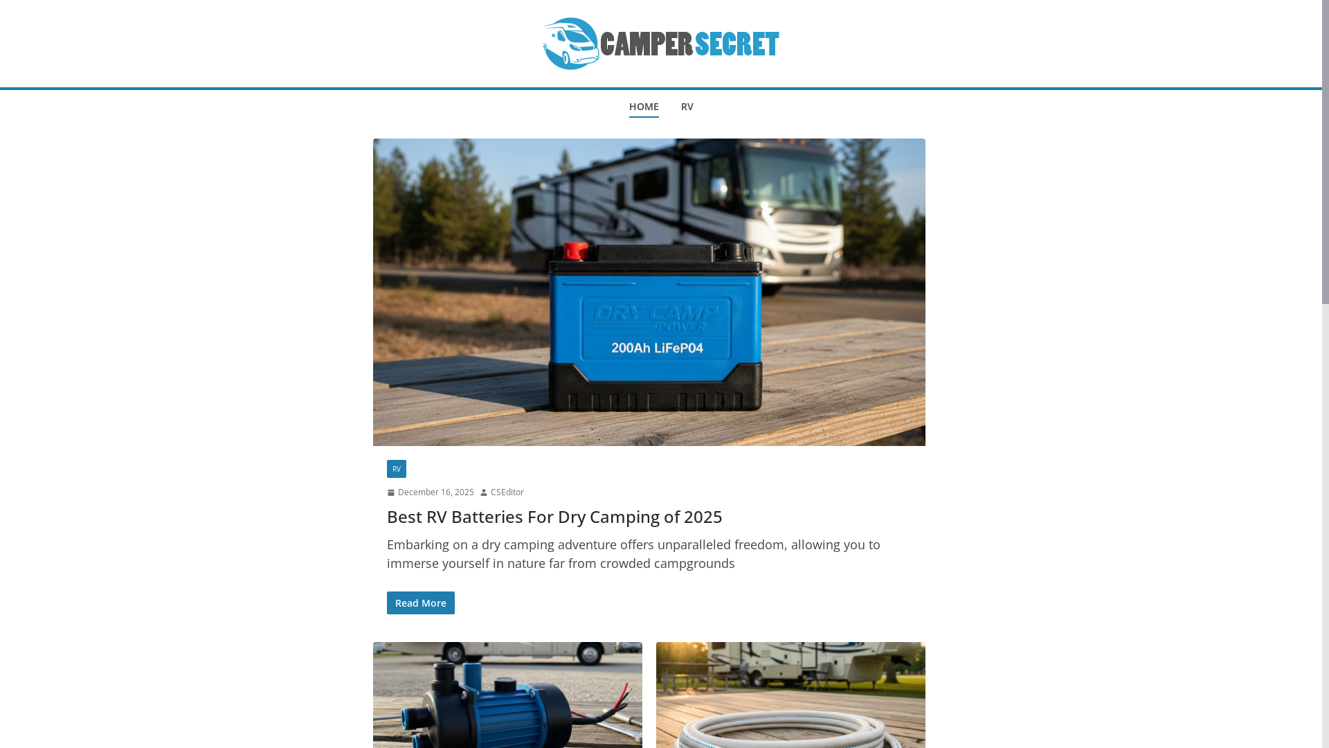 website screenshot of https://campersecret.com/