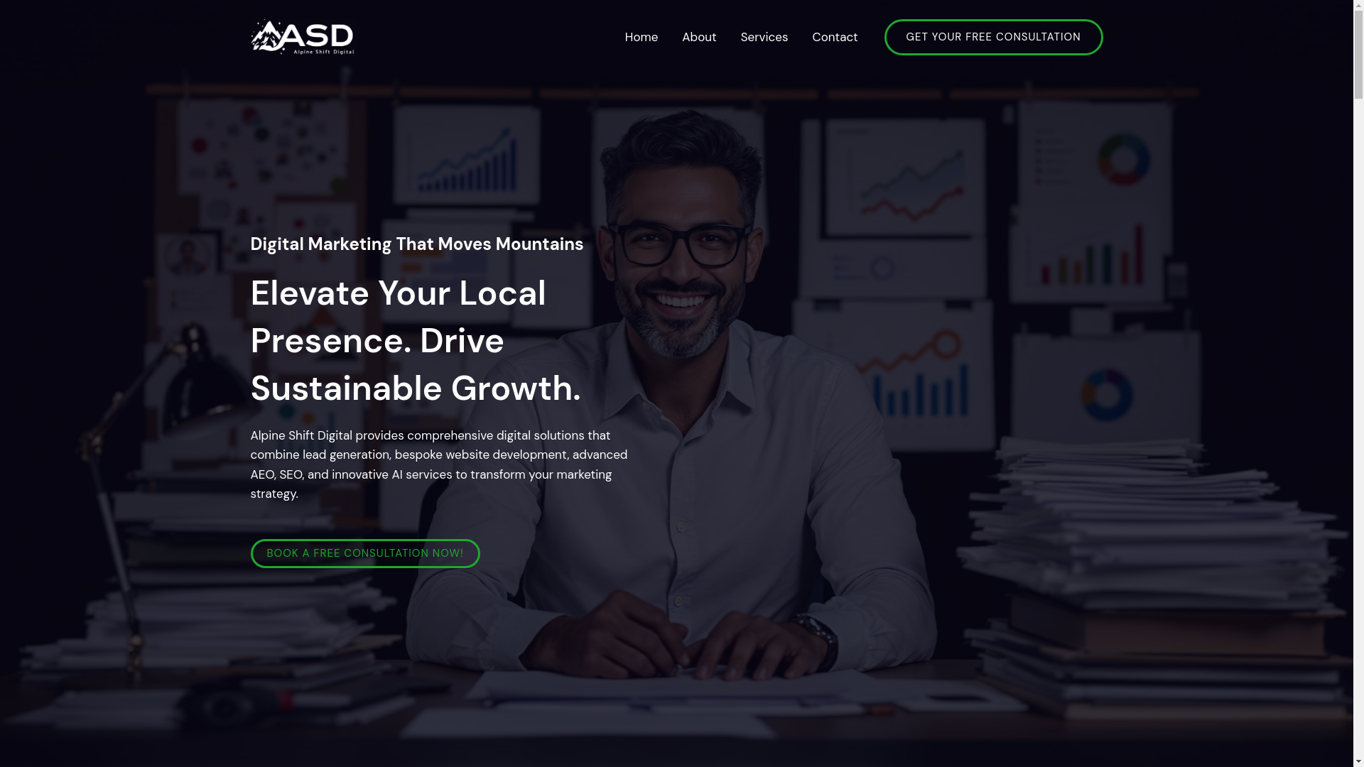 website screenshot of https://teamalpineshift.com/