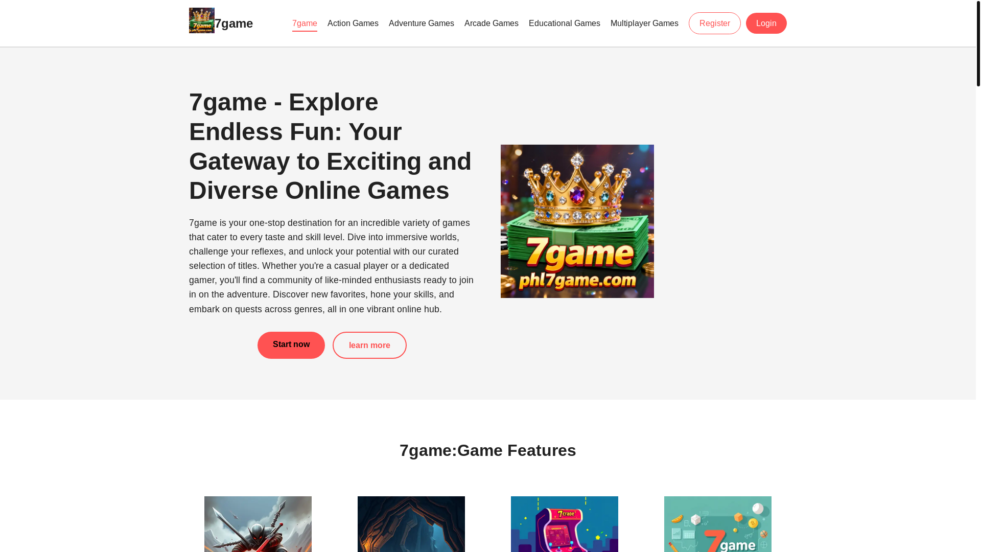 website screenshot of https://phl7game.com/