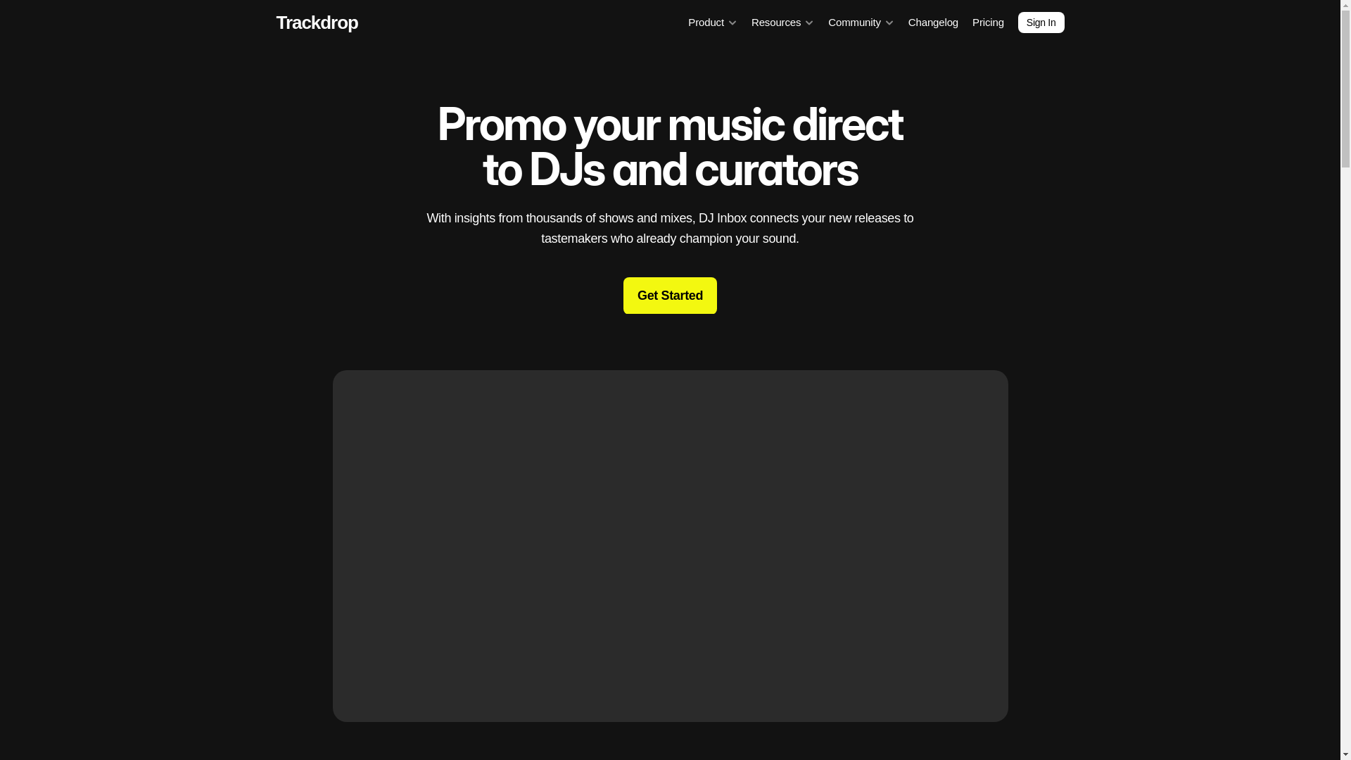 website screenshot of https://tracksdrop.com/