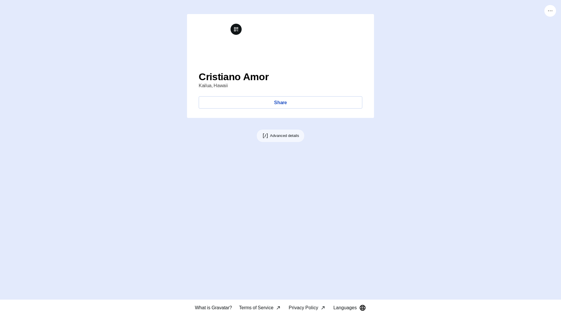 website screenshot of https://cristianoamor.link/