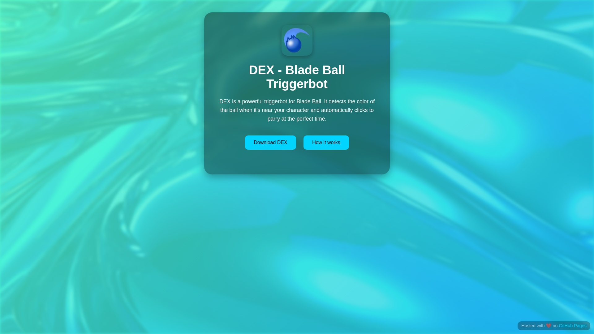 website screenshot of https://ziadraaq.github.io/Dex-TB-blade-ball/