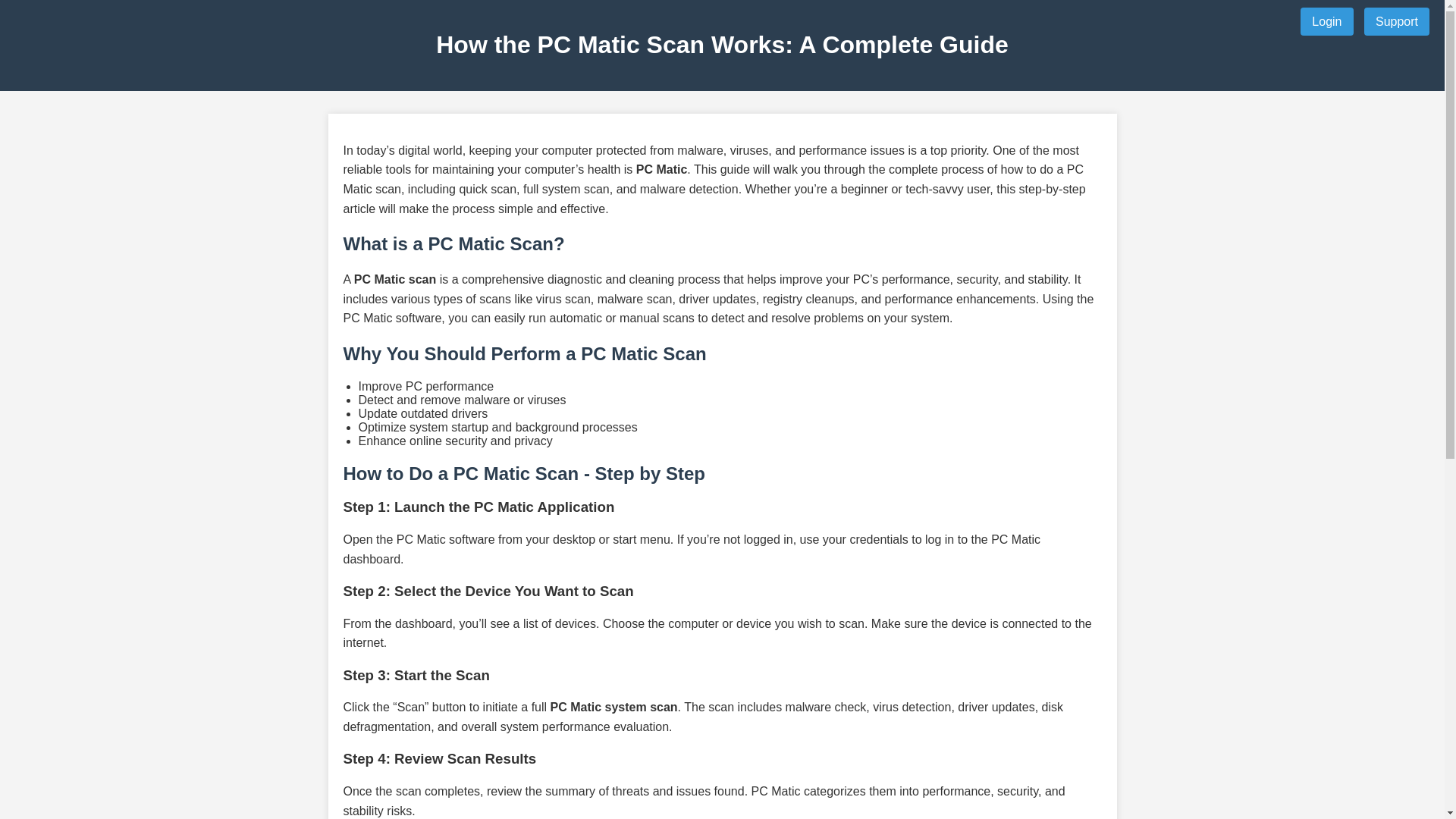 website screenshot of https://pcmaticscan.pages.dev/