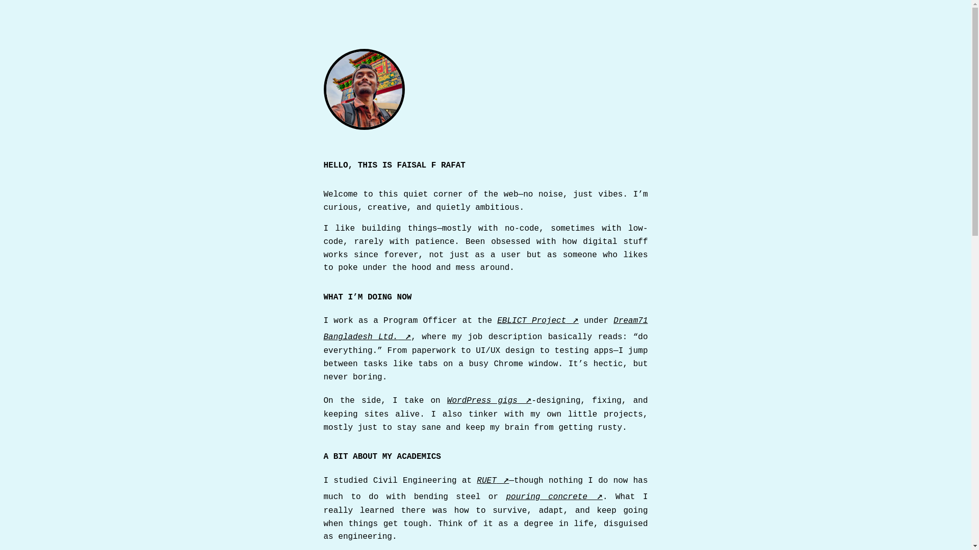 website screenshot of https://ffrafat.pages.dev/