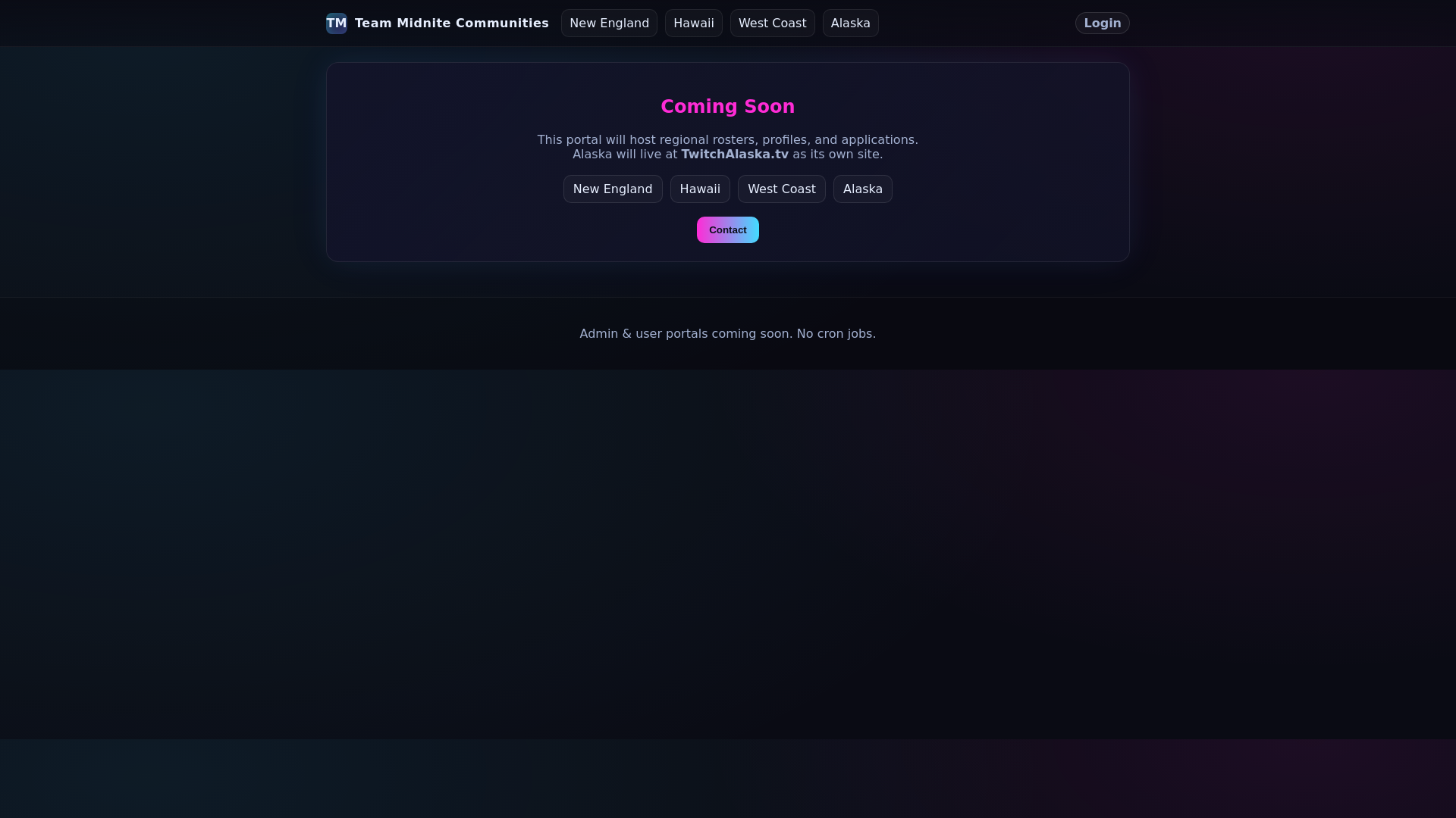website screenshot of https://theenchanters.tv/