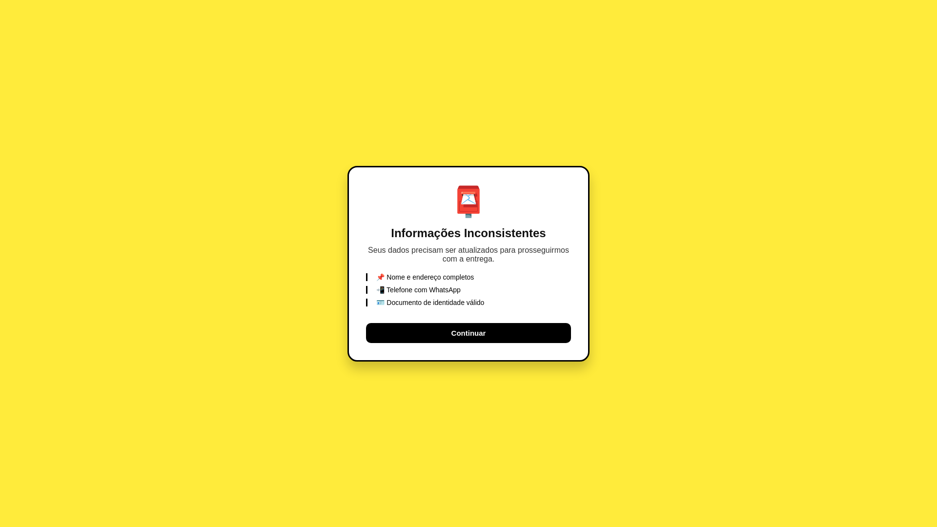 website screenshot of https://postagememverificacao.shop/