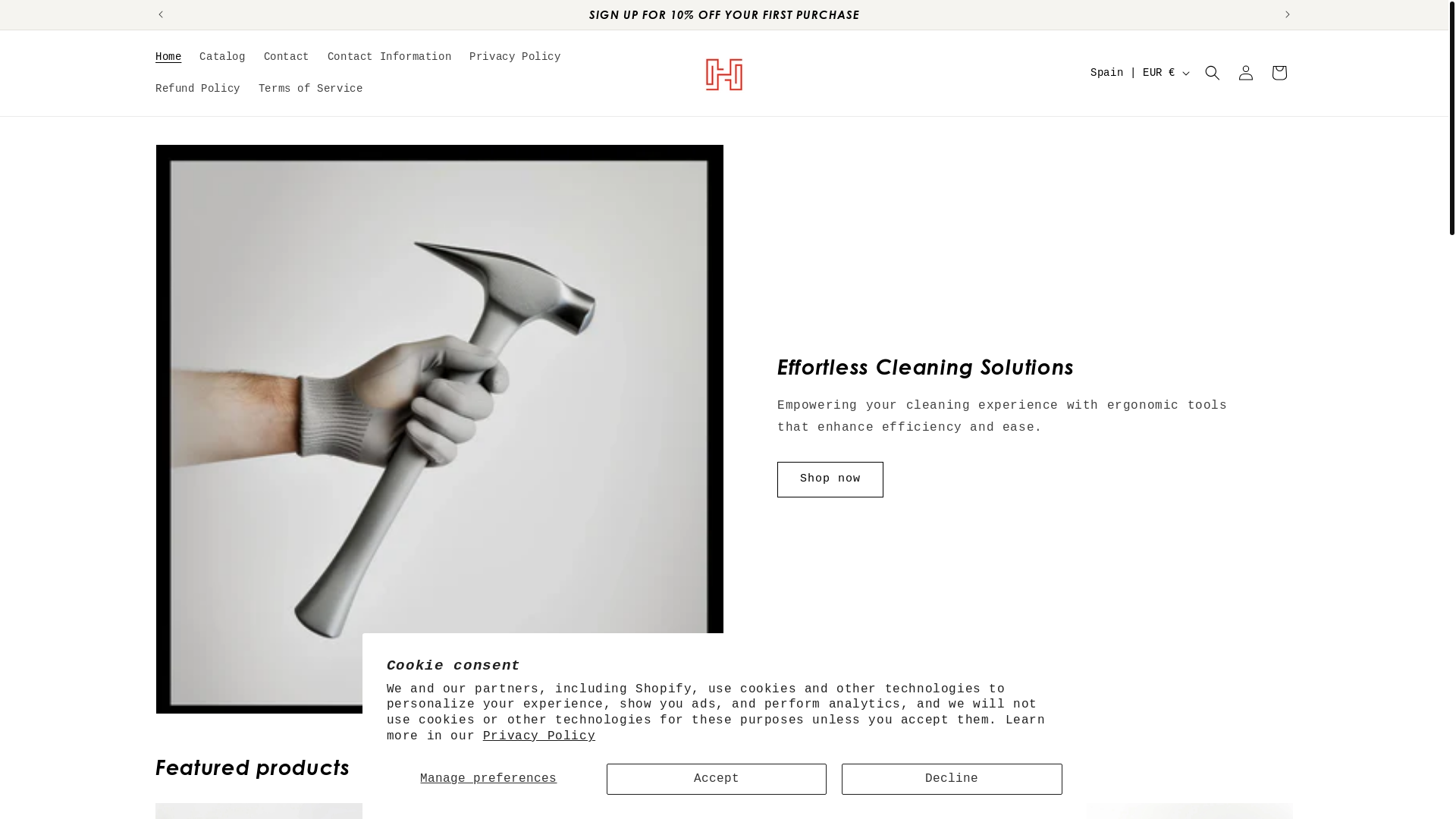 website screenshot of https://andrewdellbridge.store/