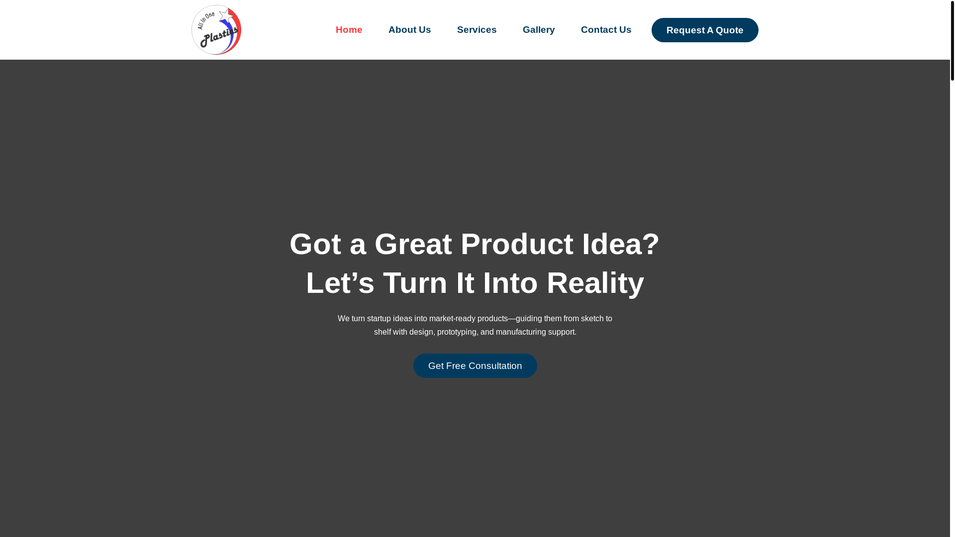 website screenshot of https://allinoneplastics.com/