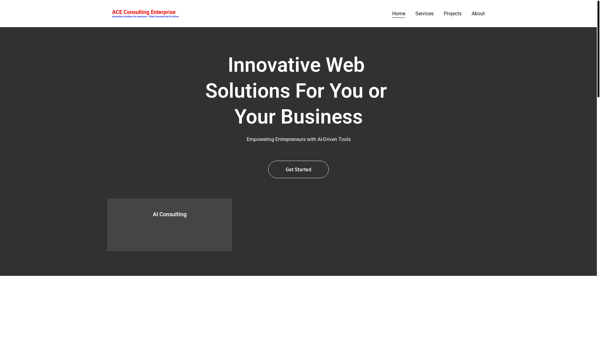 website screenshot of https://aceconsultingenterprise.com/