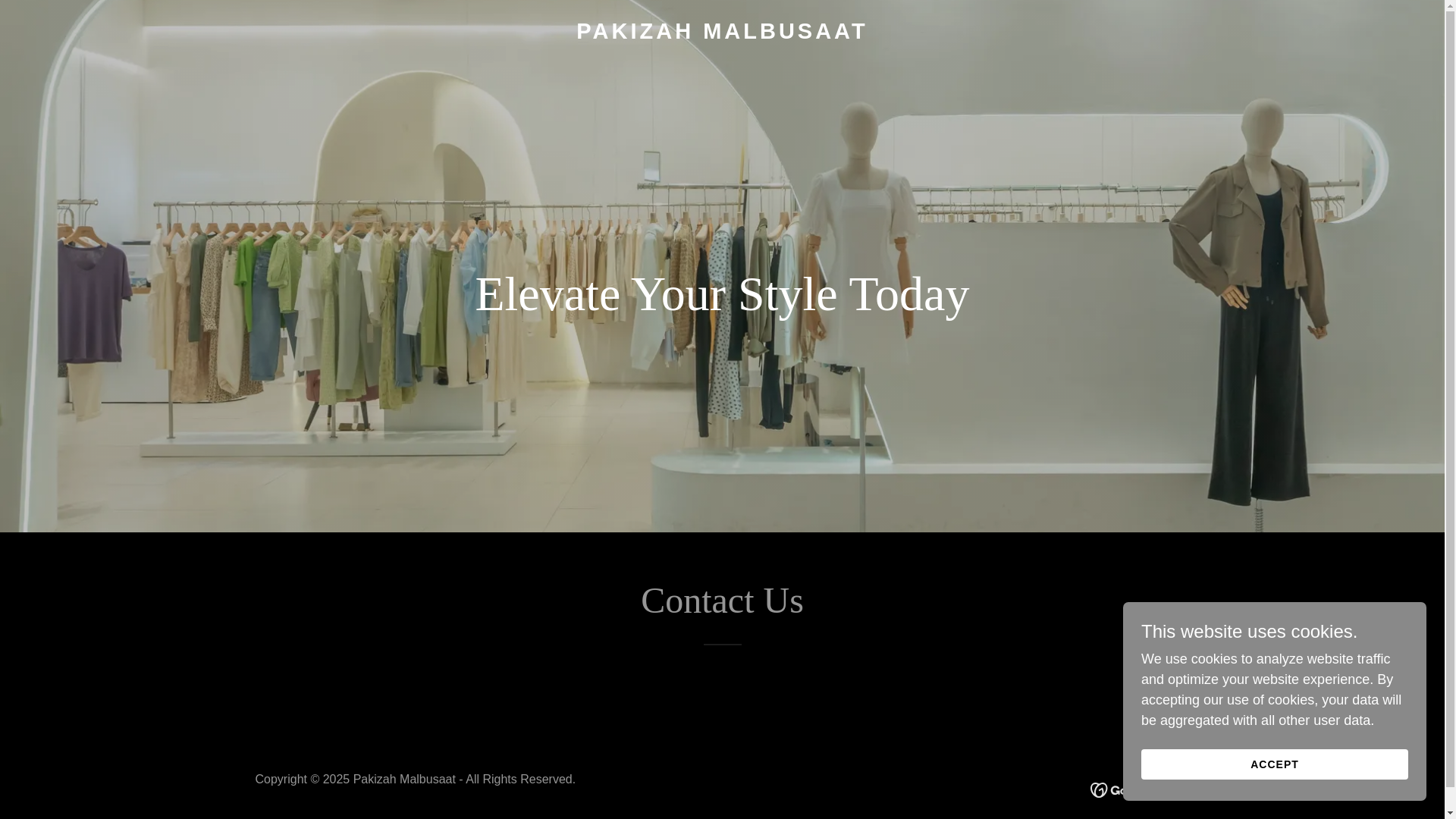 website screenshot of https://pakizahmalbusaat.com/