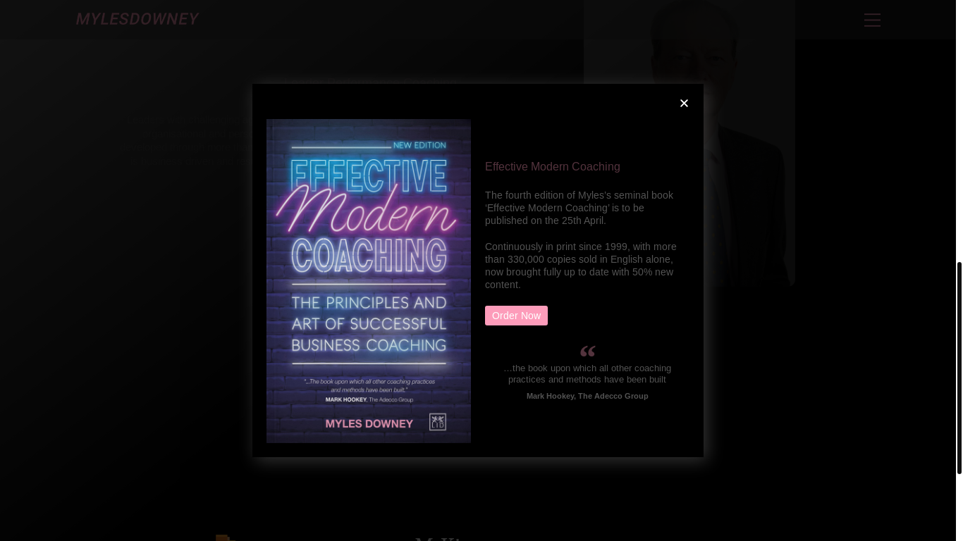 website screenshot of https://mylesdowney.com/