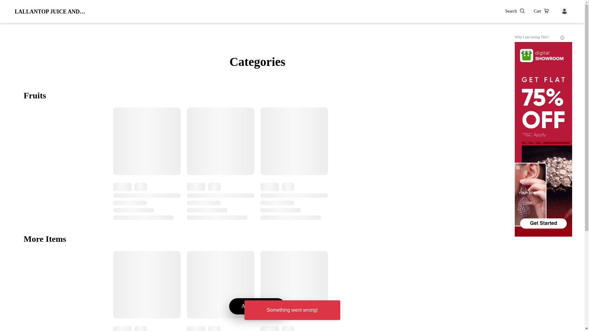 website screenshot of https://lallantopjuiceandsheks.co.in/