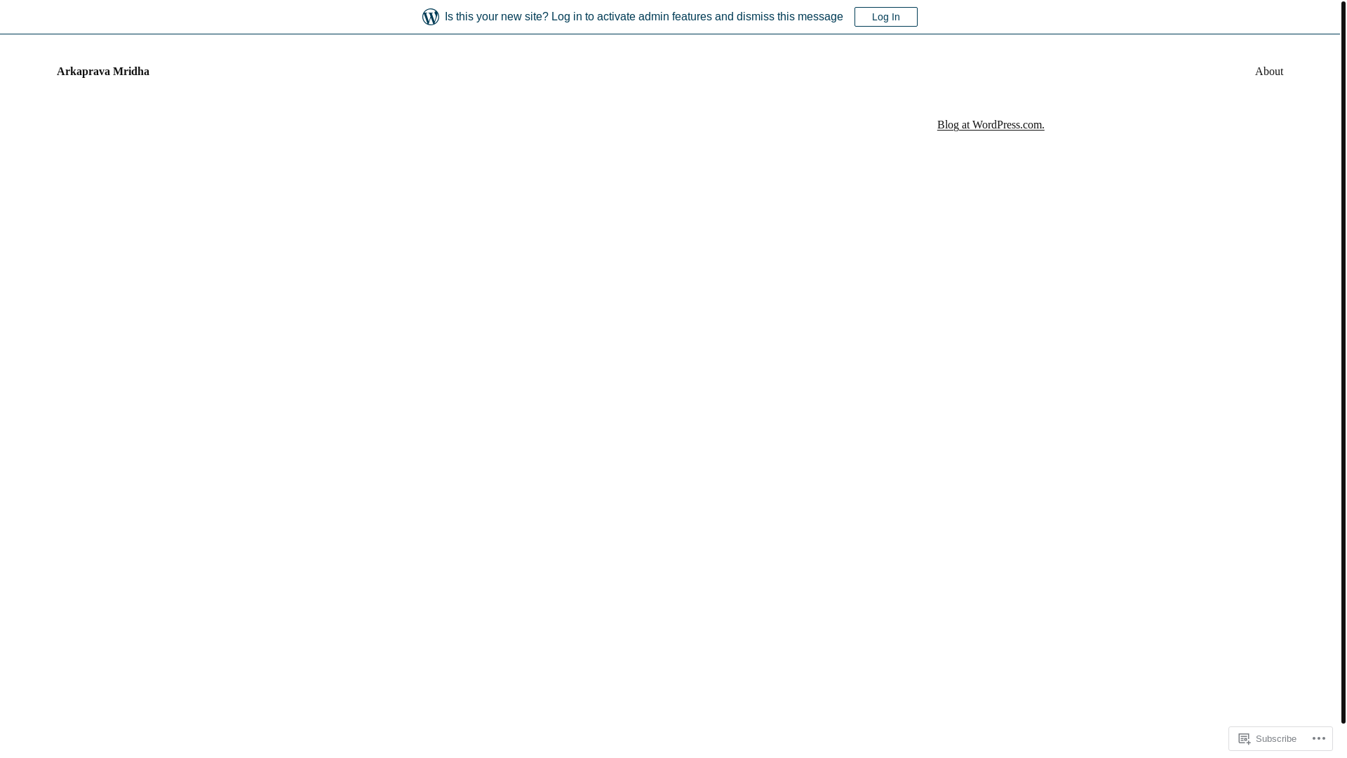 website screenshot of https://arkapravam.studio/