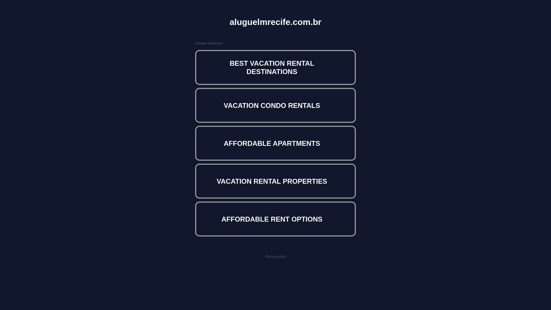website screenshot of https://aluguelmrecife.com.br/