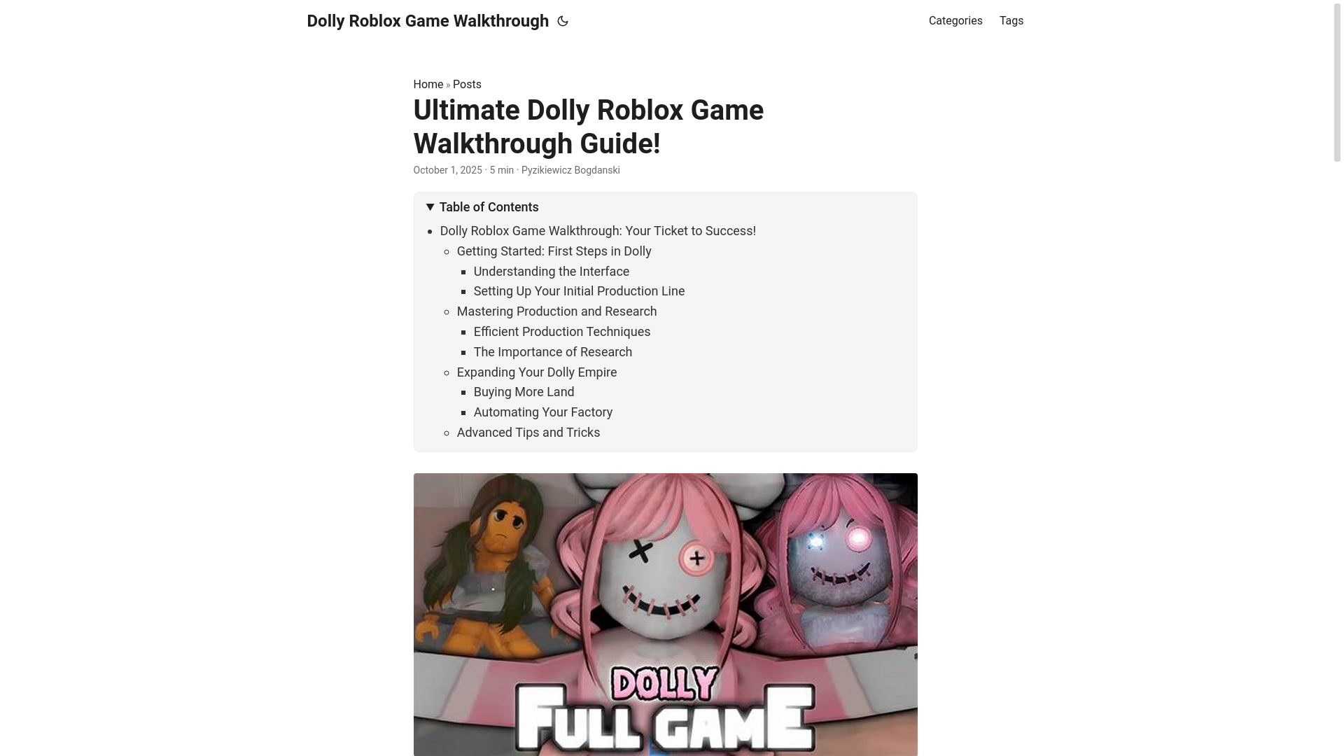website screenshot of https://dolly-roblox-game-walkthrough.pages.dev/