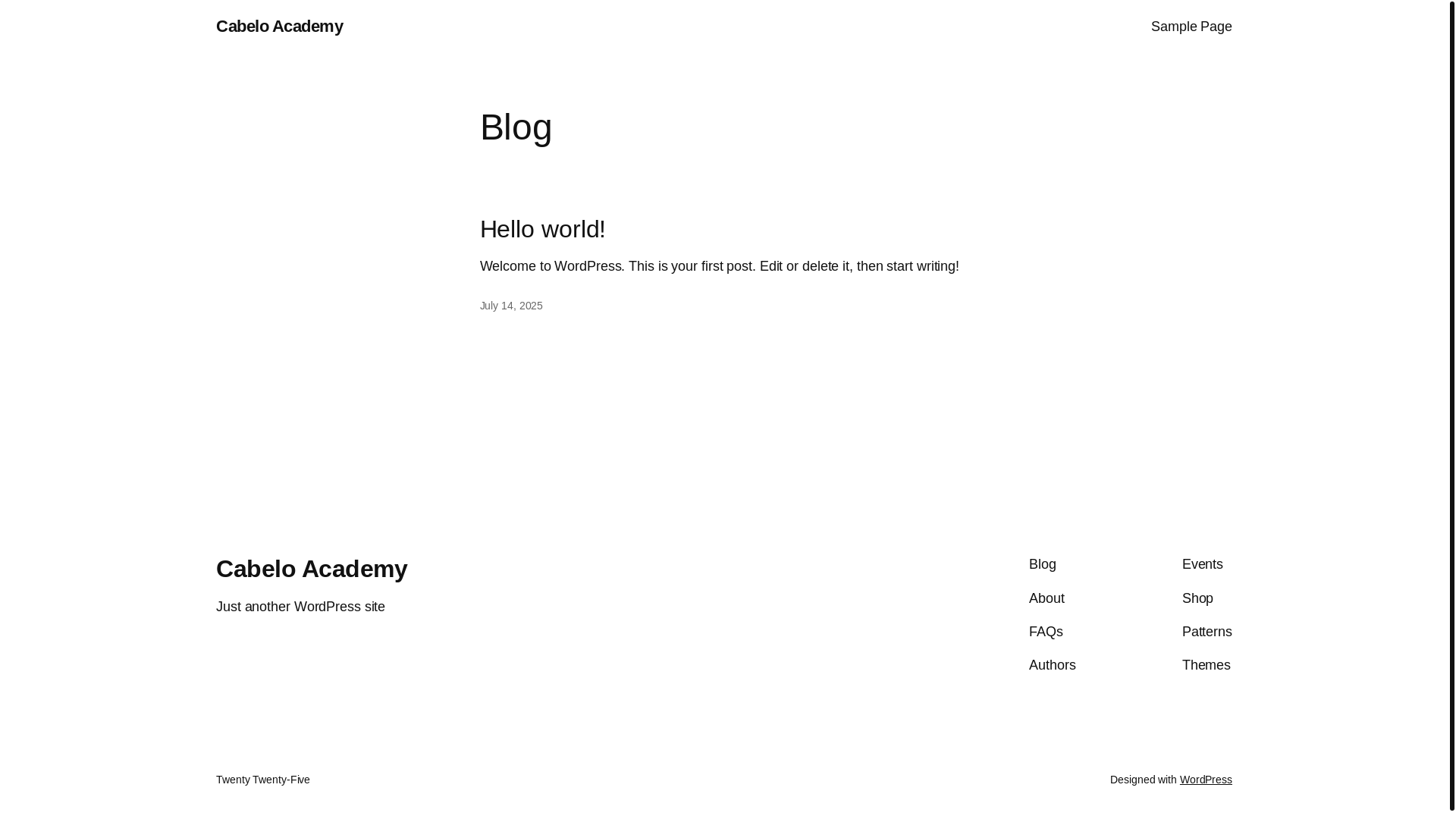 website screenshot of https://cabeloacademy.co.uk/