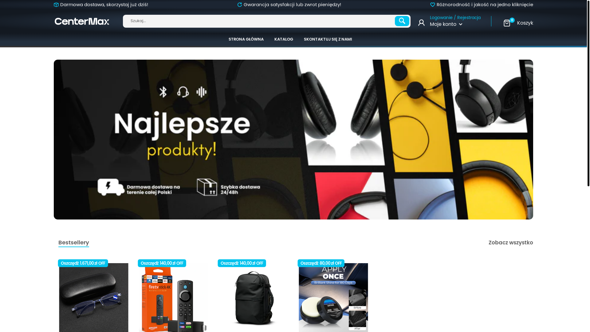 website screenshot of https://centermax-pl.shop/