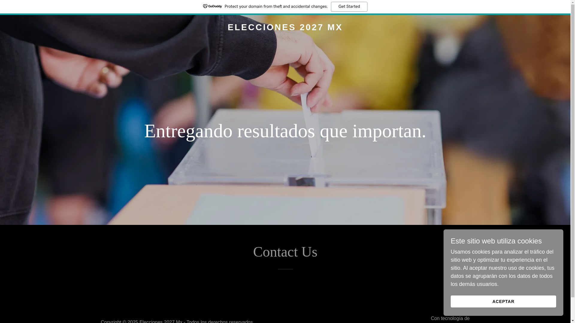 website screenshot of https://elecciones2027.mx/