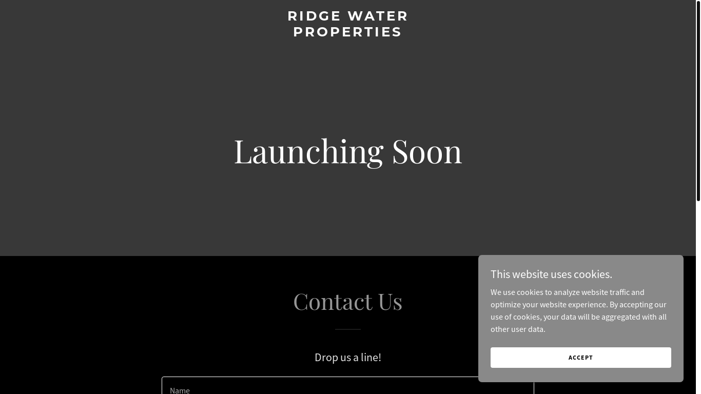 website screenshot of https://ridgewaterproperities.com/