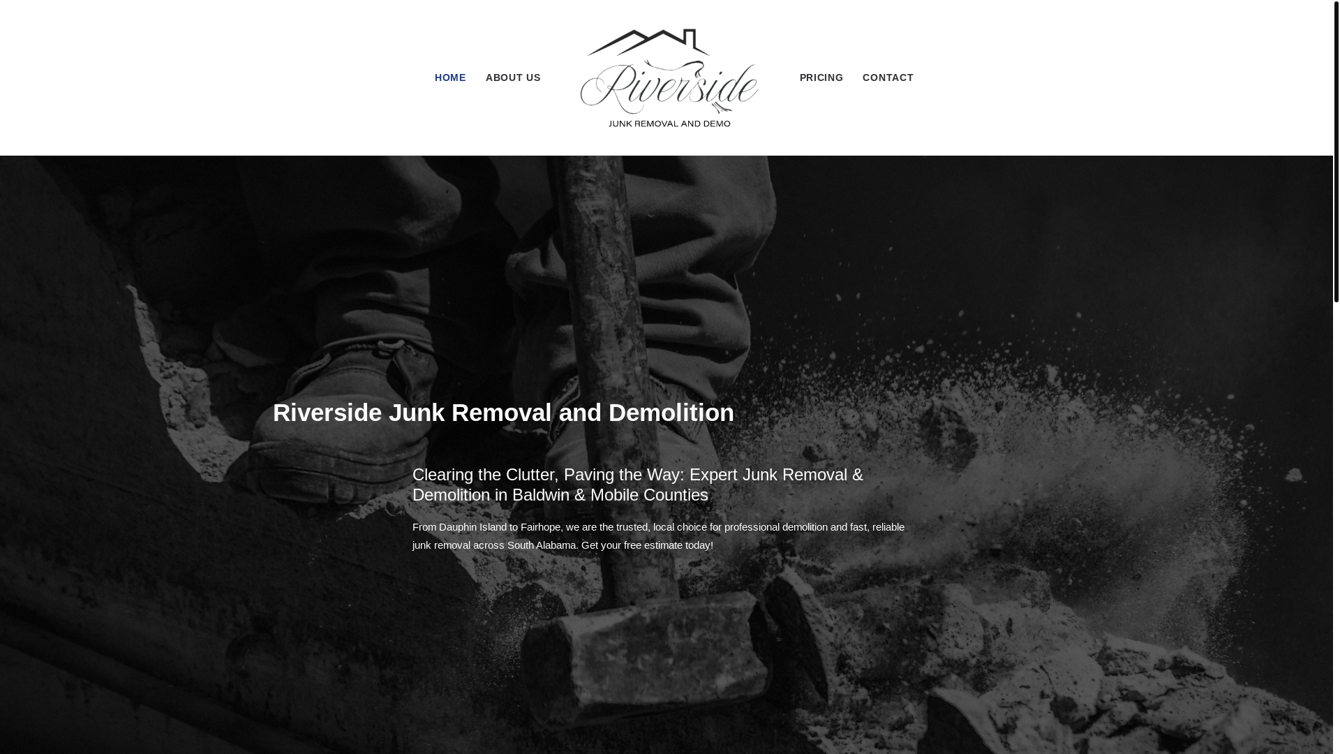 website screenshot of https://riversidejunkremovalanddemo.com/