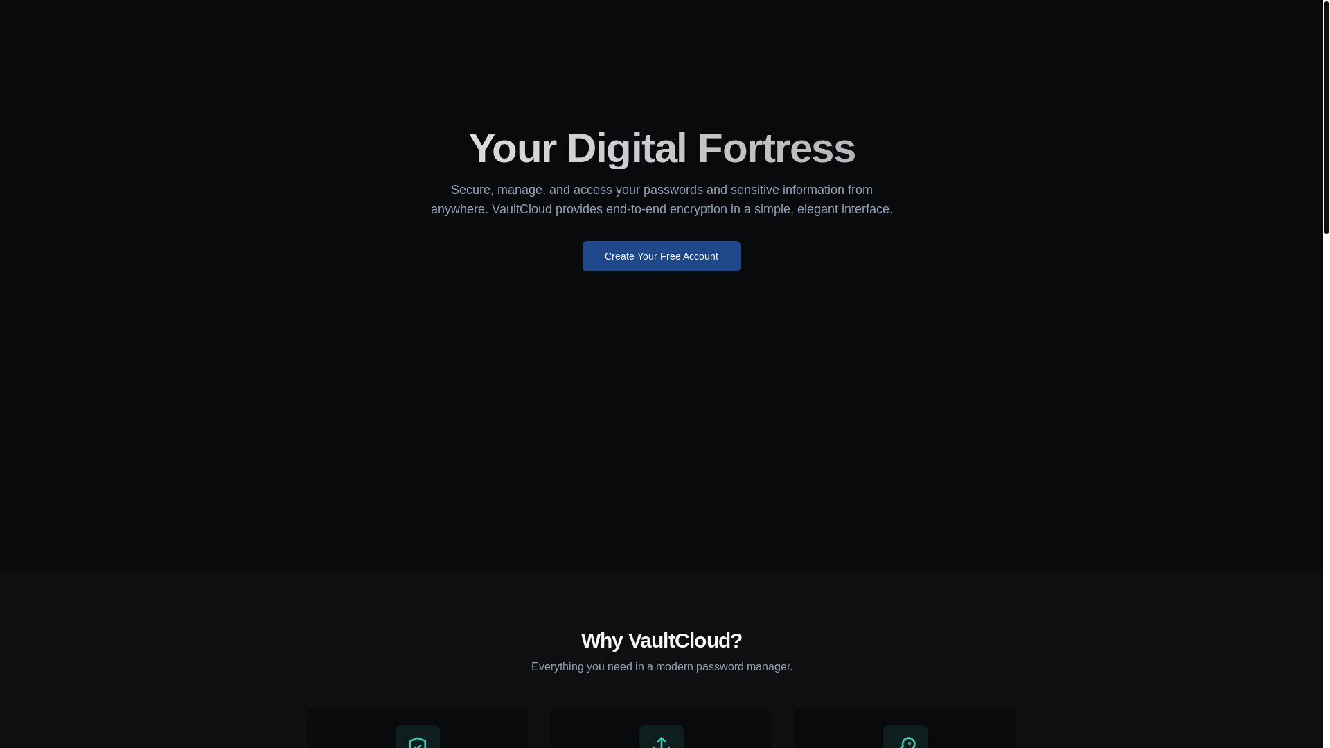 website screenshot of https://vaultcloud-6x7.pages.dev/