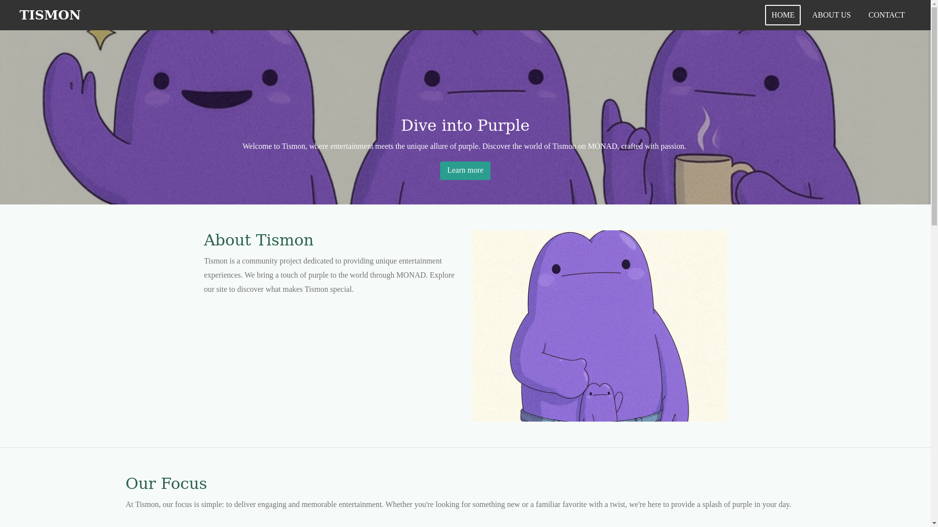 website screenshot of https://tismonmonad.com/