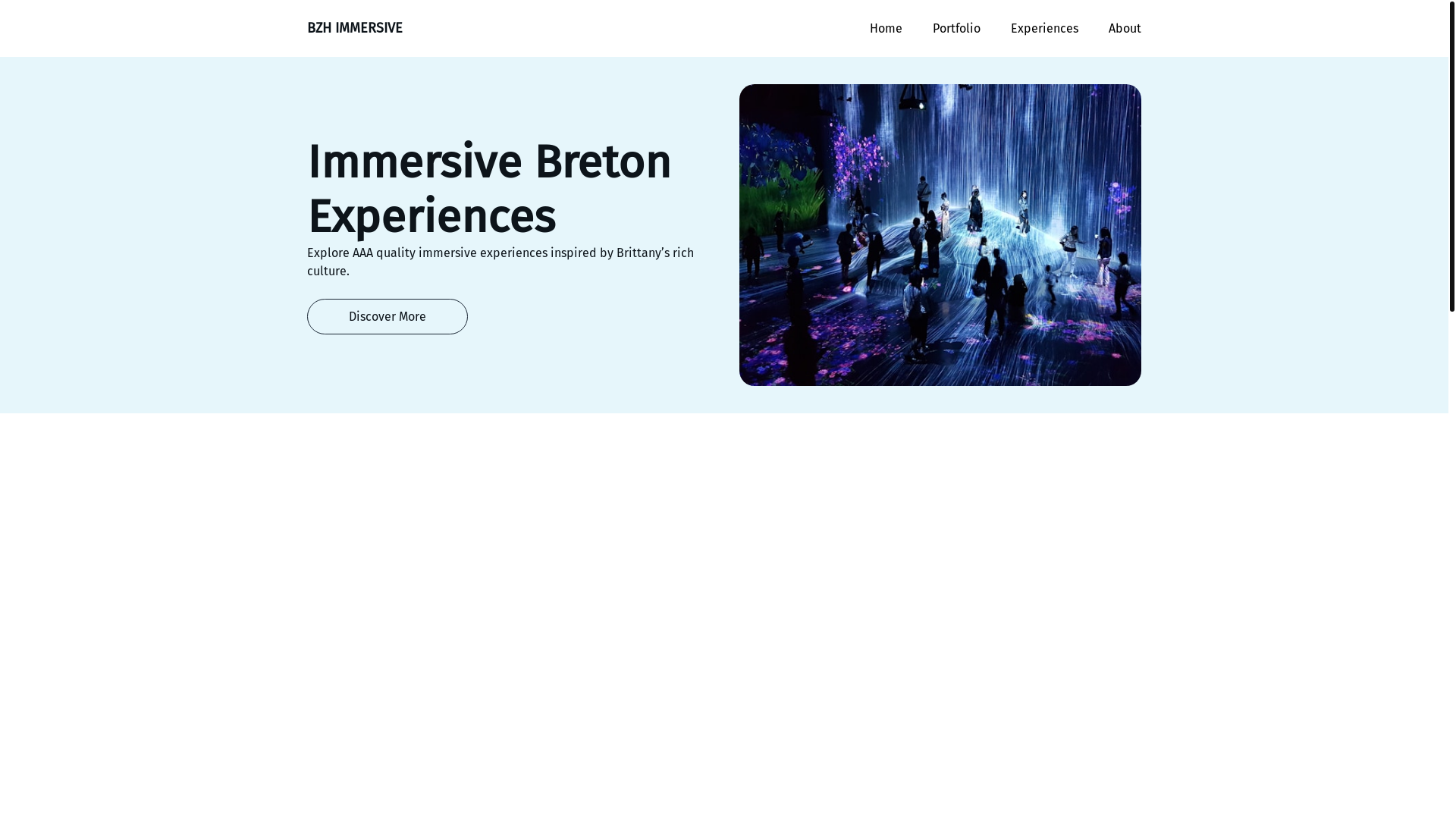 website screenshot of https://bzhimmersive.com/