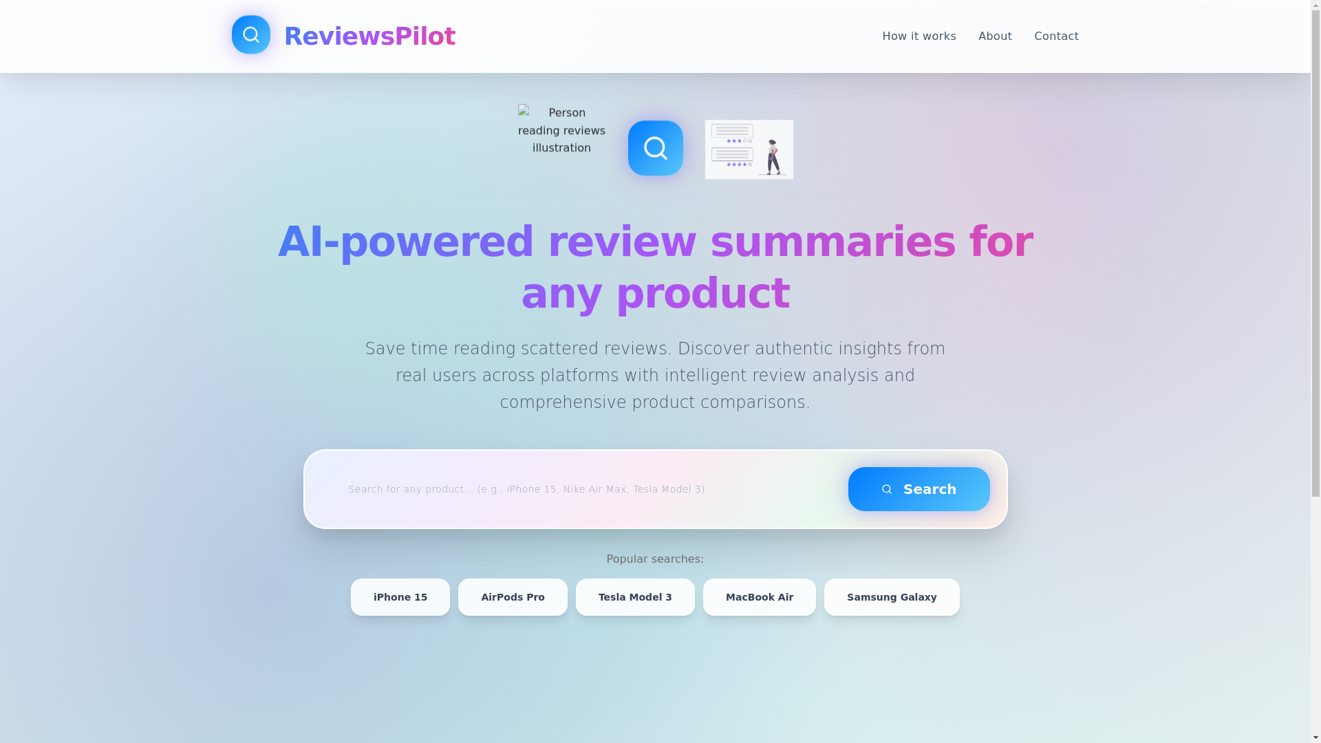 website screenshot of https://reviewspilot.app/