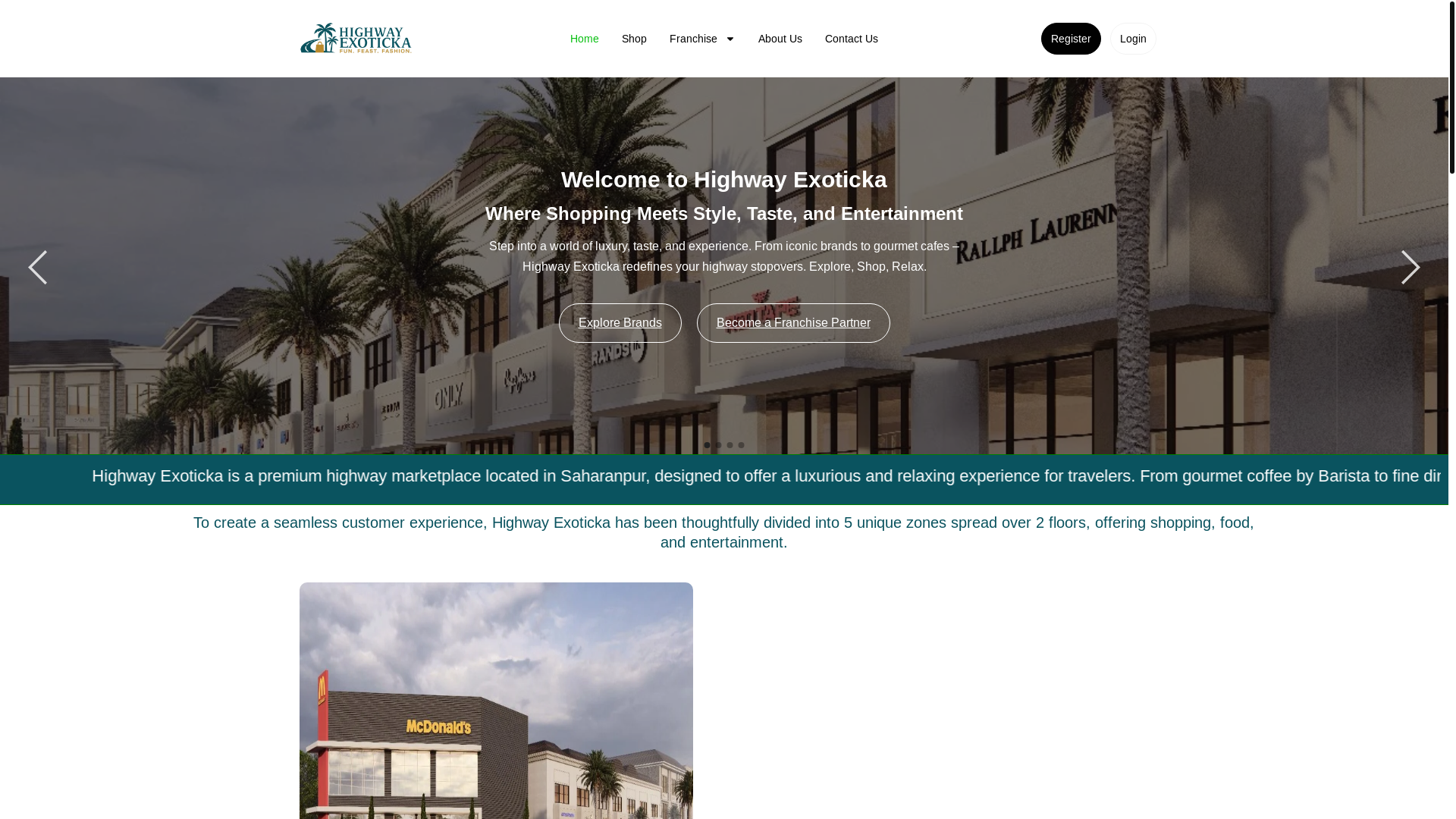website screenshot of https://highwayexoticka.in/