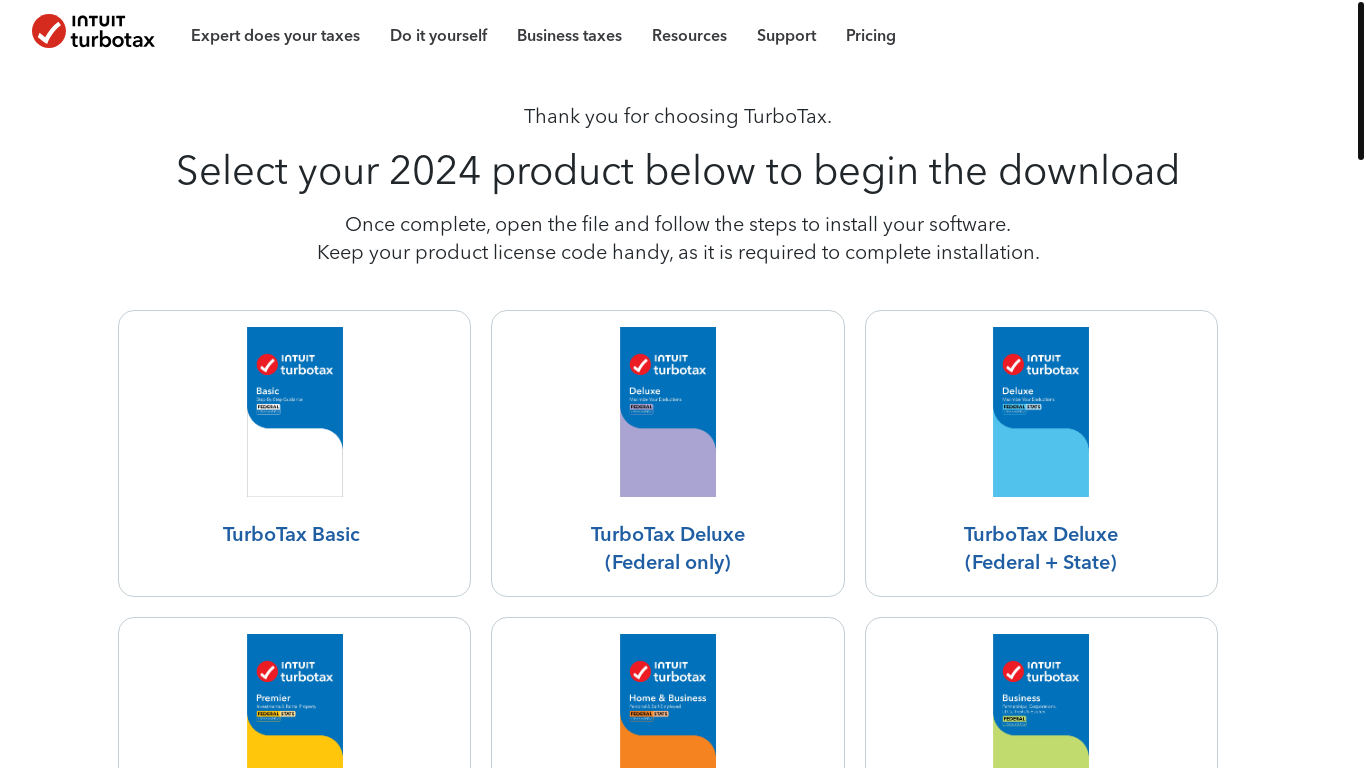 website screenshot of https://installturbotax.com/
