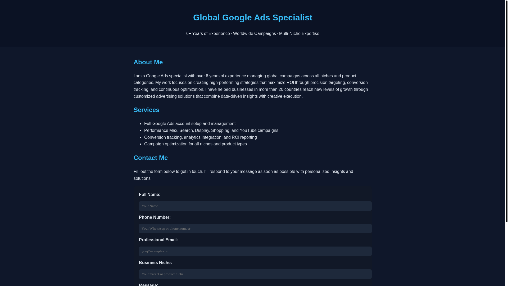 website screenshot of https://santiagomarketingads.com.br/