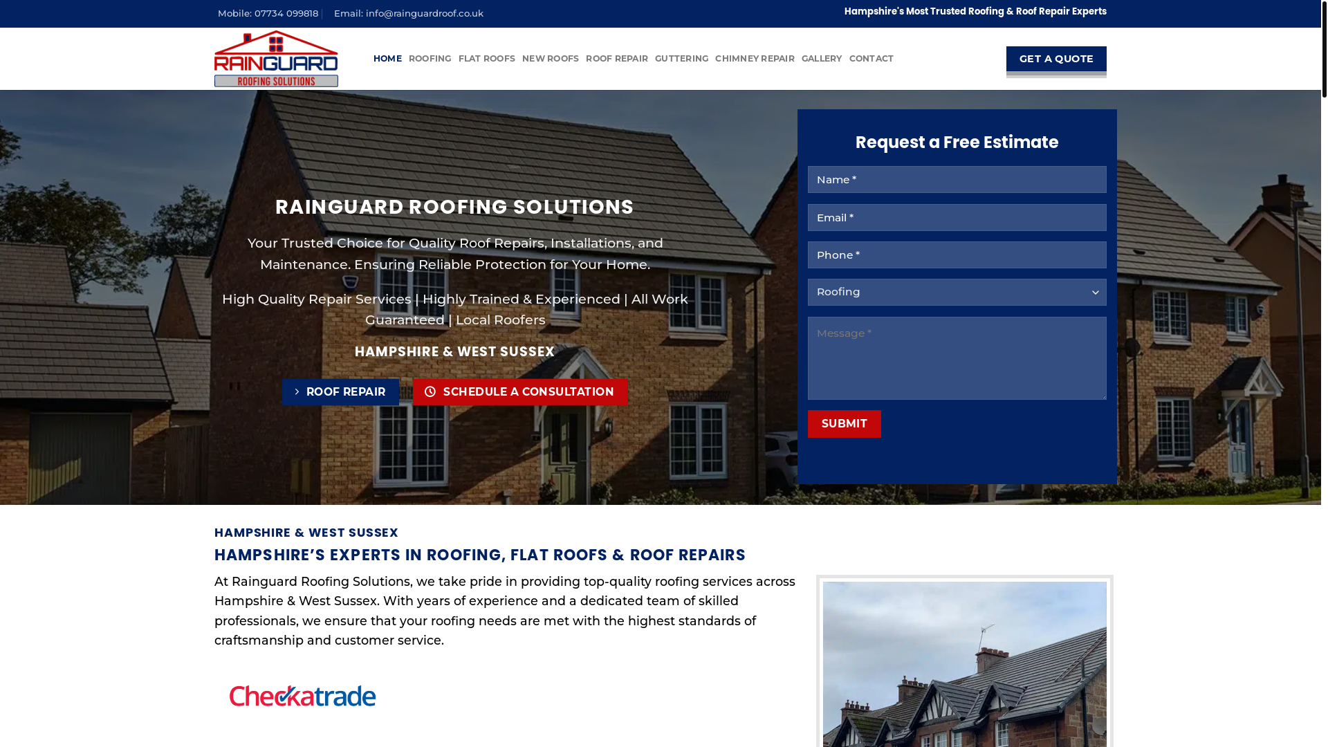 website screenshot of https://rainguardroofingsolutions.co.uk/