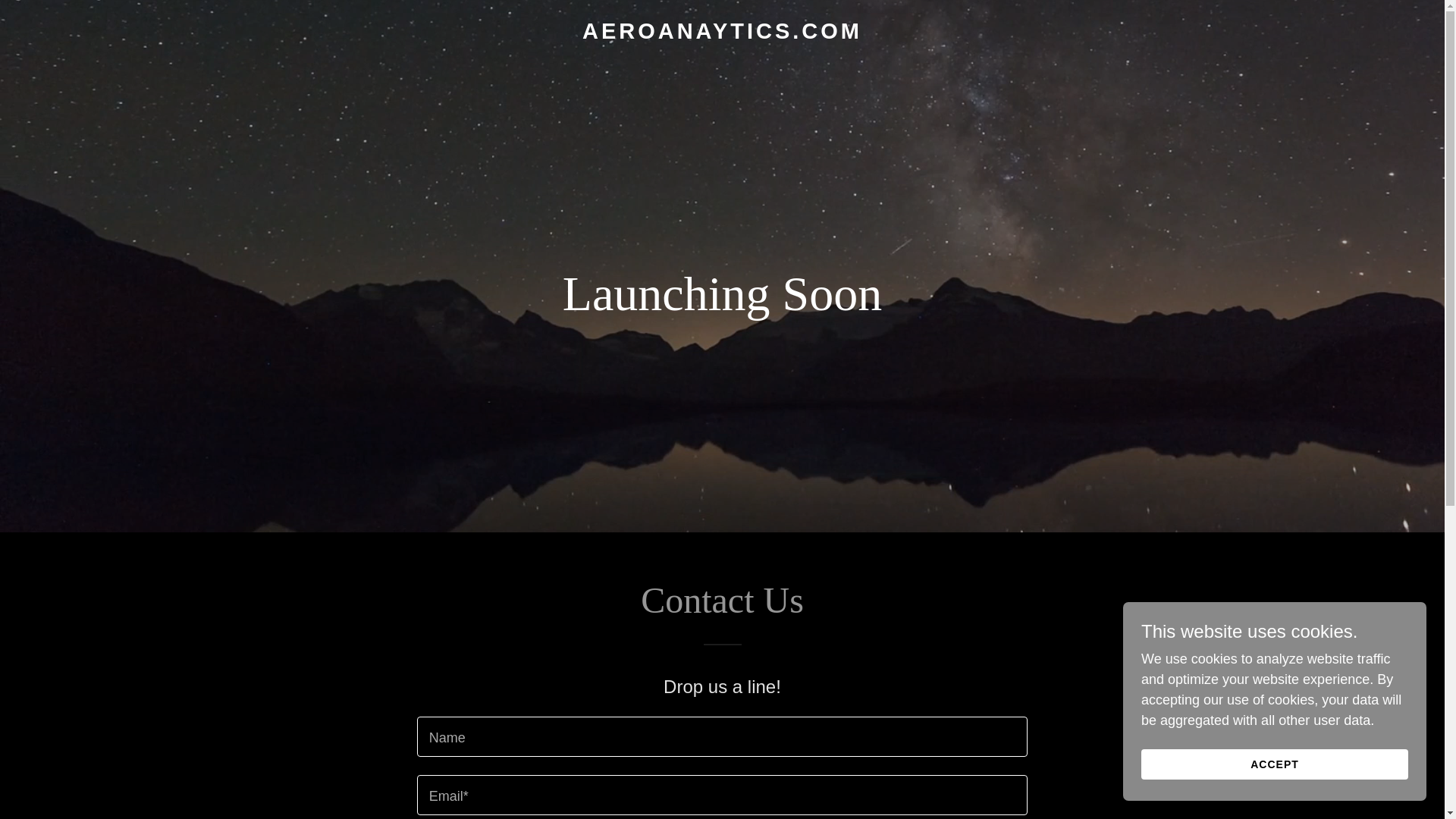 website screenshot of https://aeroanaytics.com/