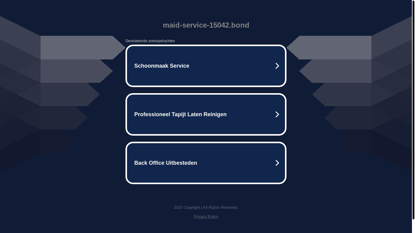 website screenshot of https://maid-service-15042.bond/