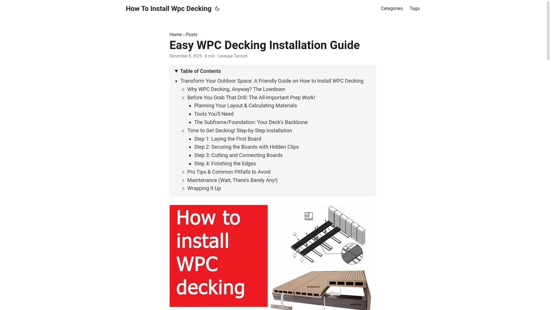 website screenshot of https://howtoinstallwpcdecking2.pages.dev/