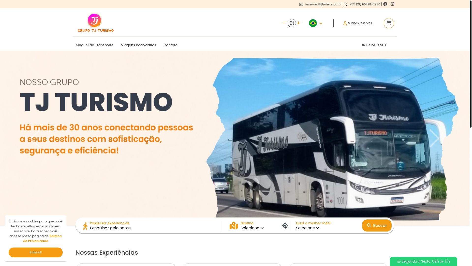 website screenshot of https://grupotjturismo.com.br/