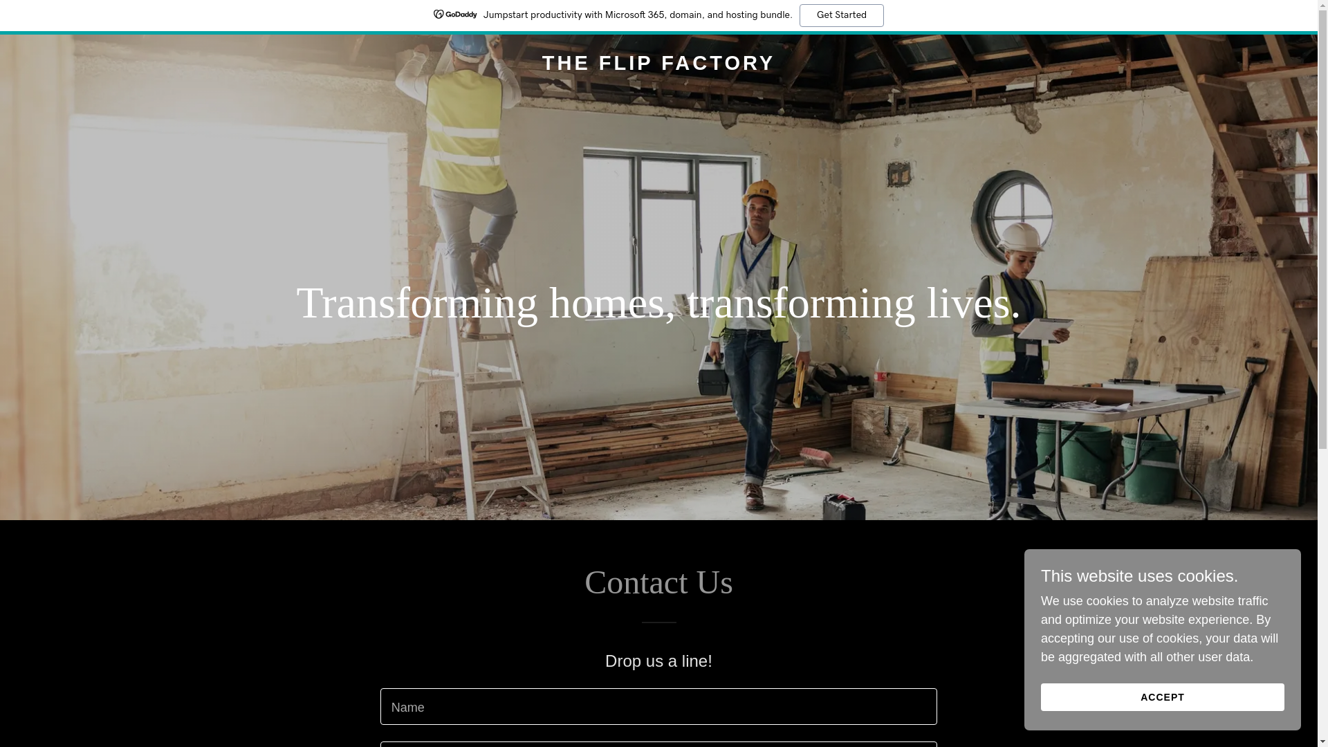 website screenshot of https://theflipfactory.co/