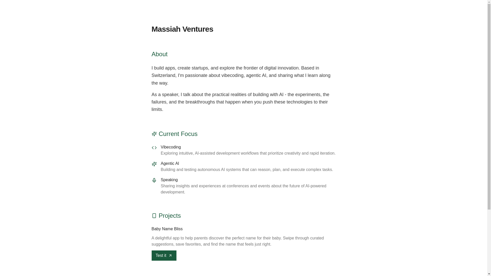 website screenshot of https://kilianmassiah.com/