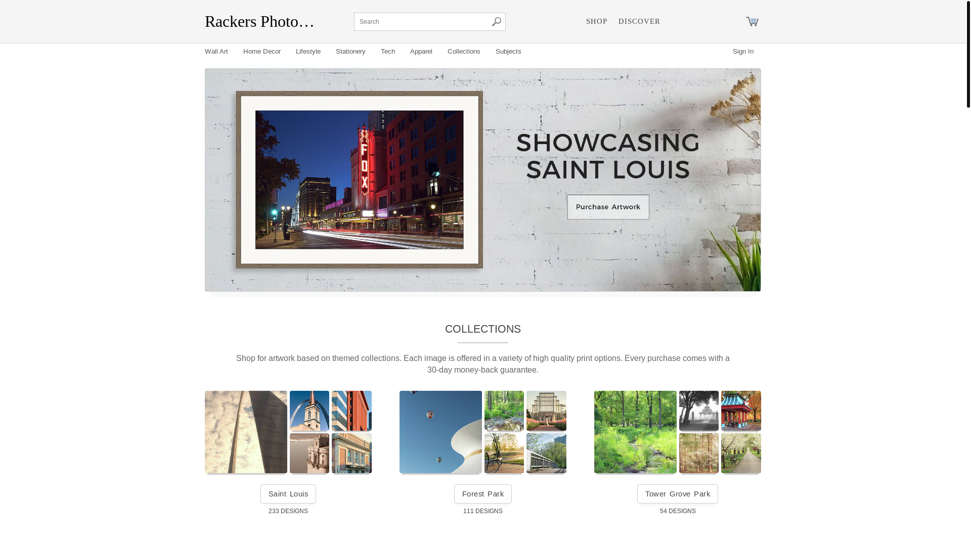 website screenshot of https://rackersphoto.com/