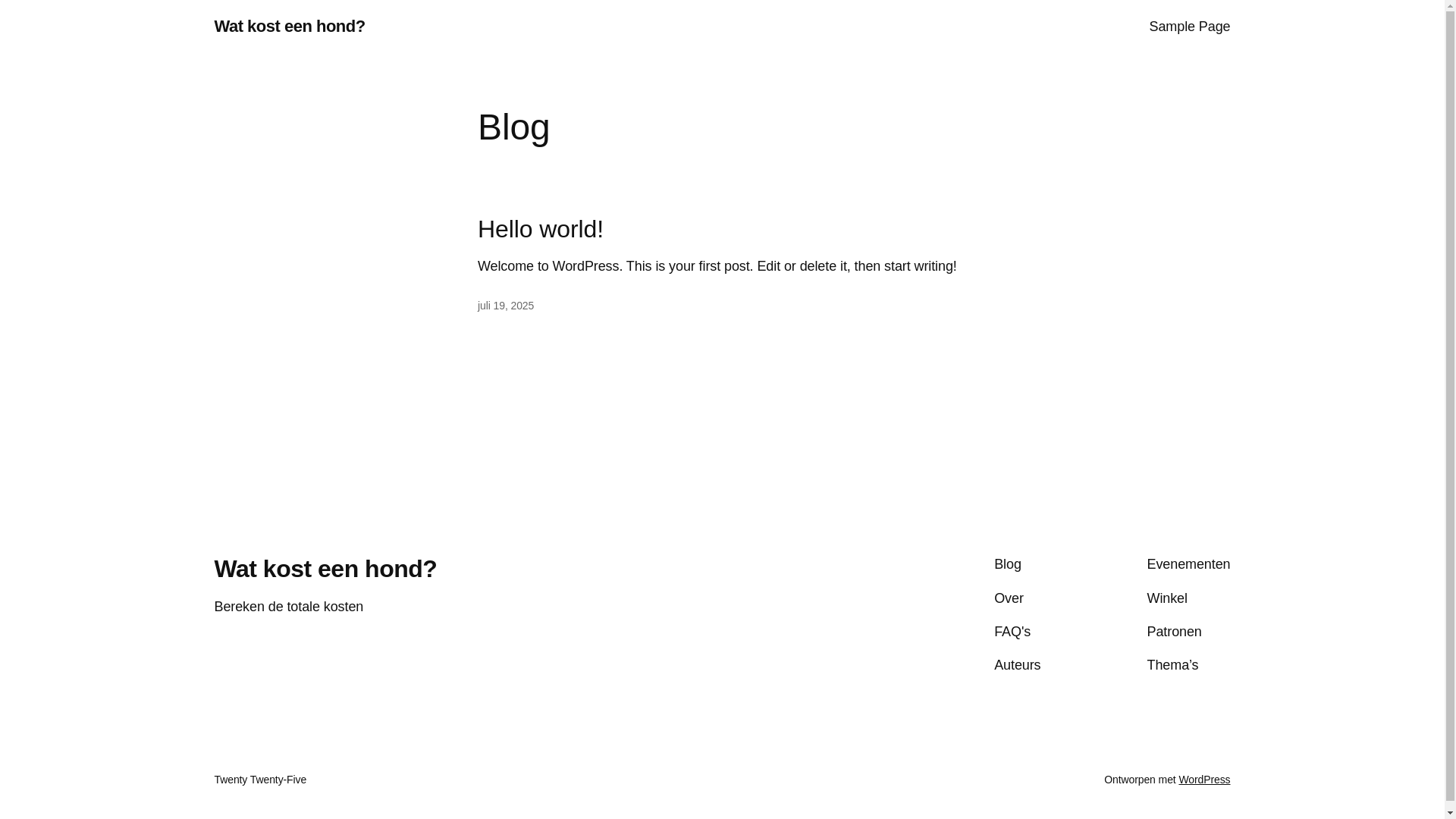website screenshot of https://kostenkat.nl/