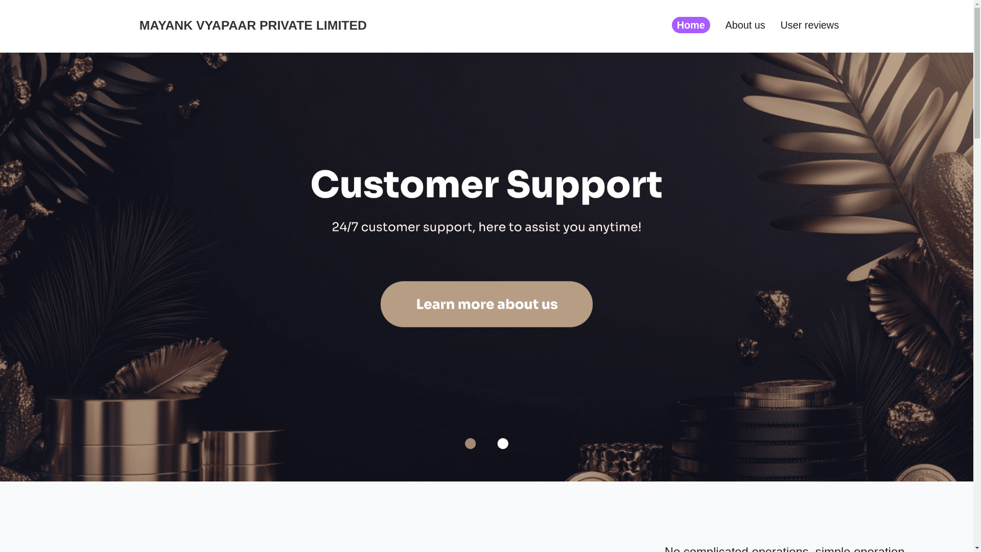website screenshot of https://mayank-vyapaar.com/