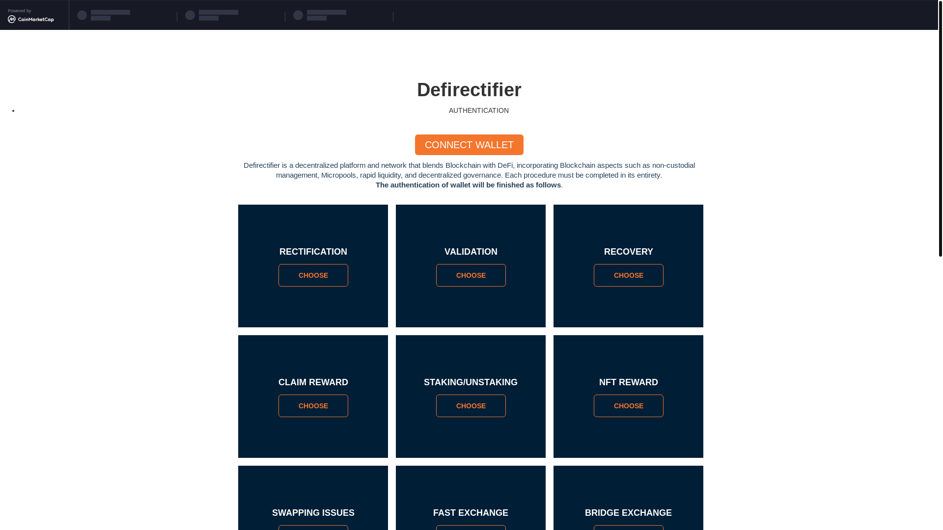website screenshot of https://dappblockchainmainnet.pages.dev/