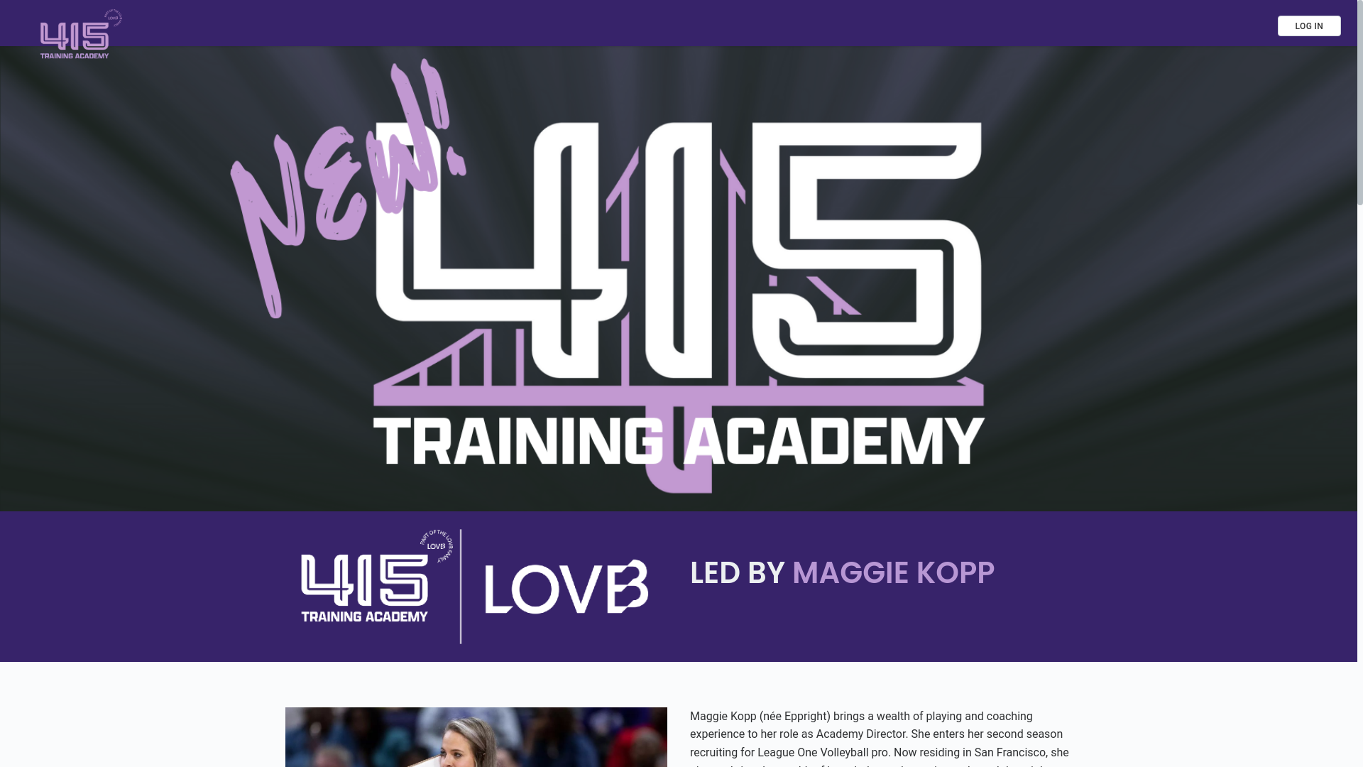website screenshot of https://415trainingacademy.com/