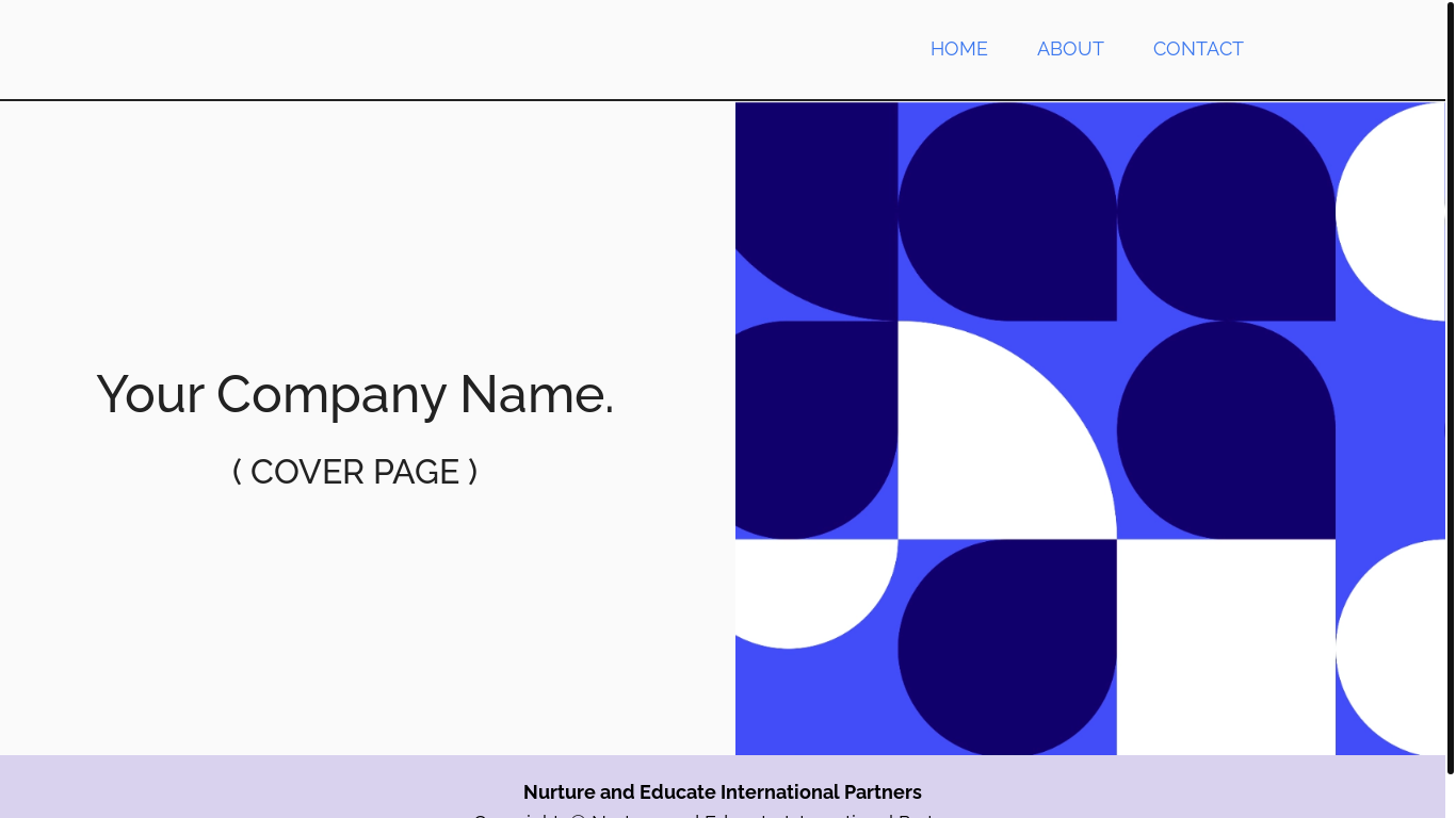 website screenshot of https://nurtureandeducateinternationalpartners.org/
