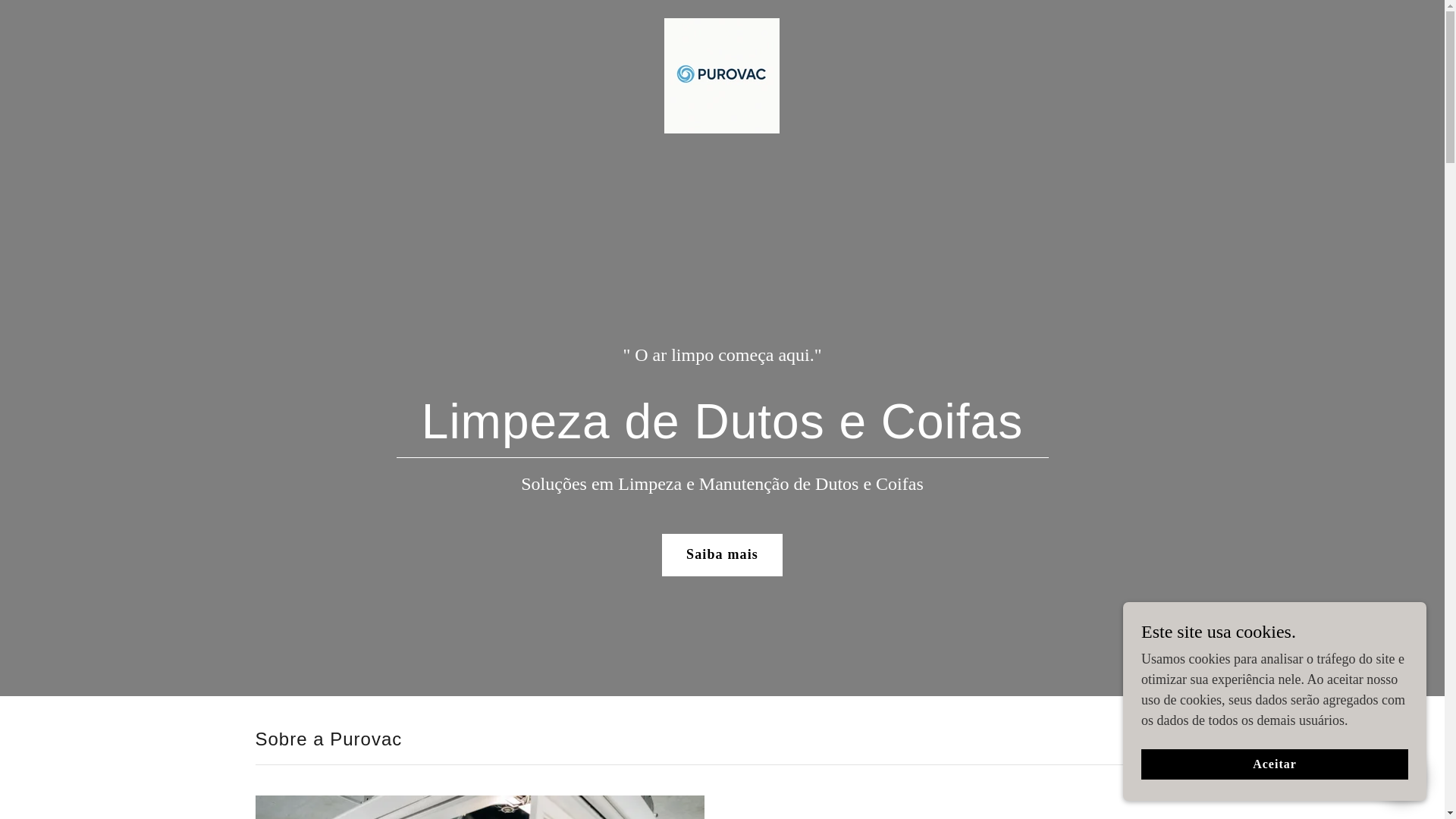 website screenshot of https://purovac.com.br/