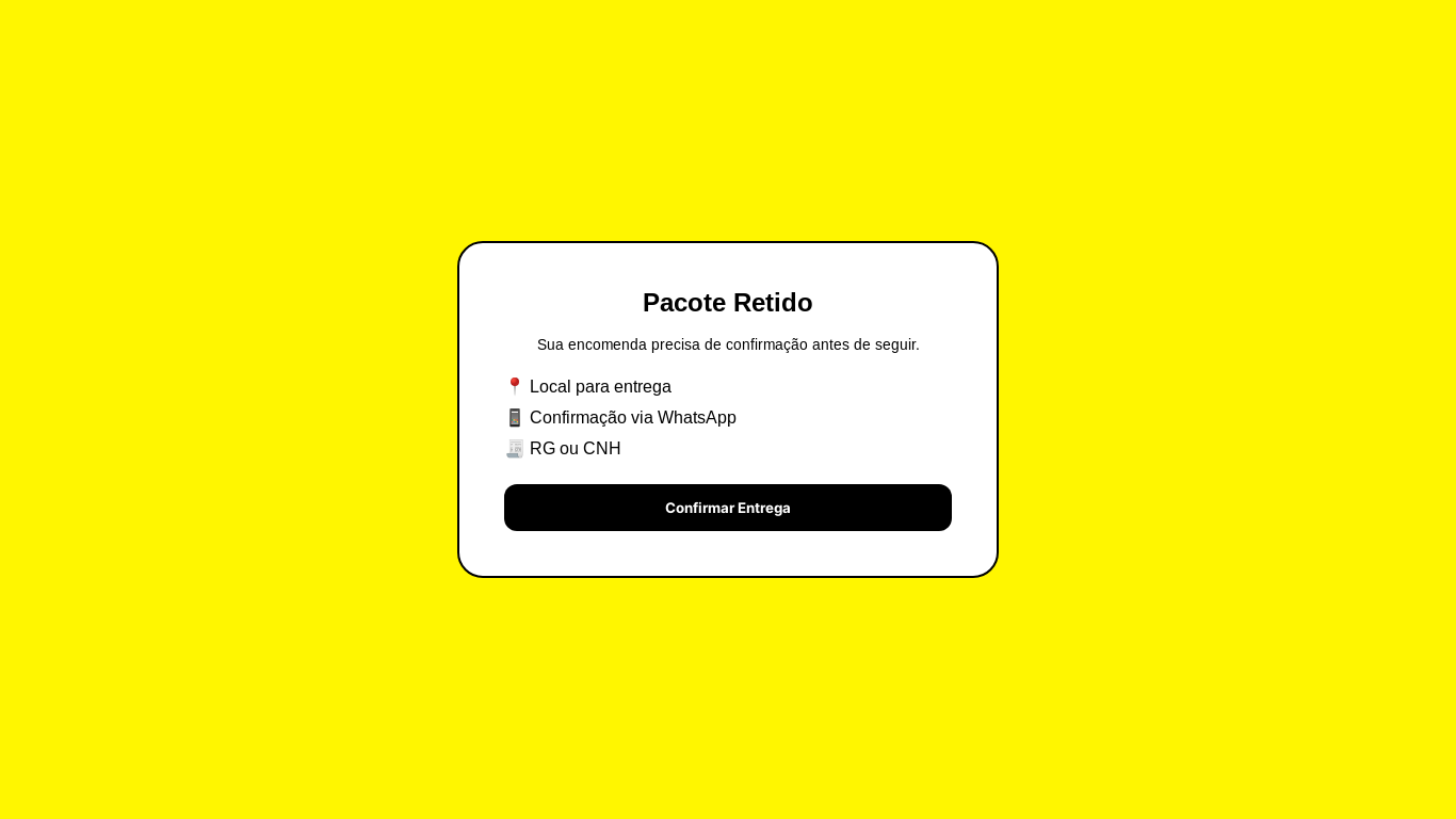 website screenshot of https://seuenviodirect.shop/