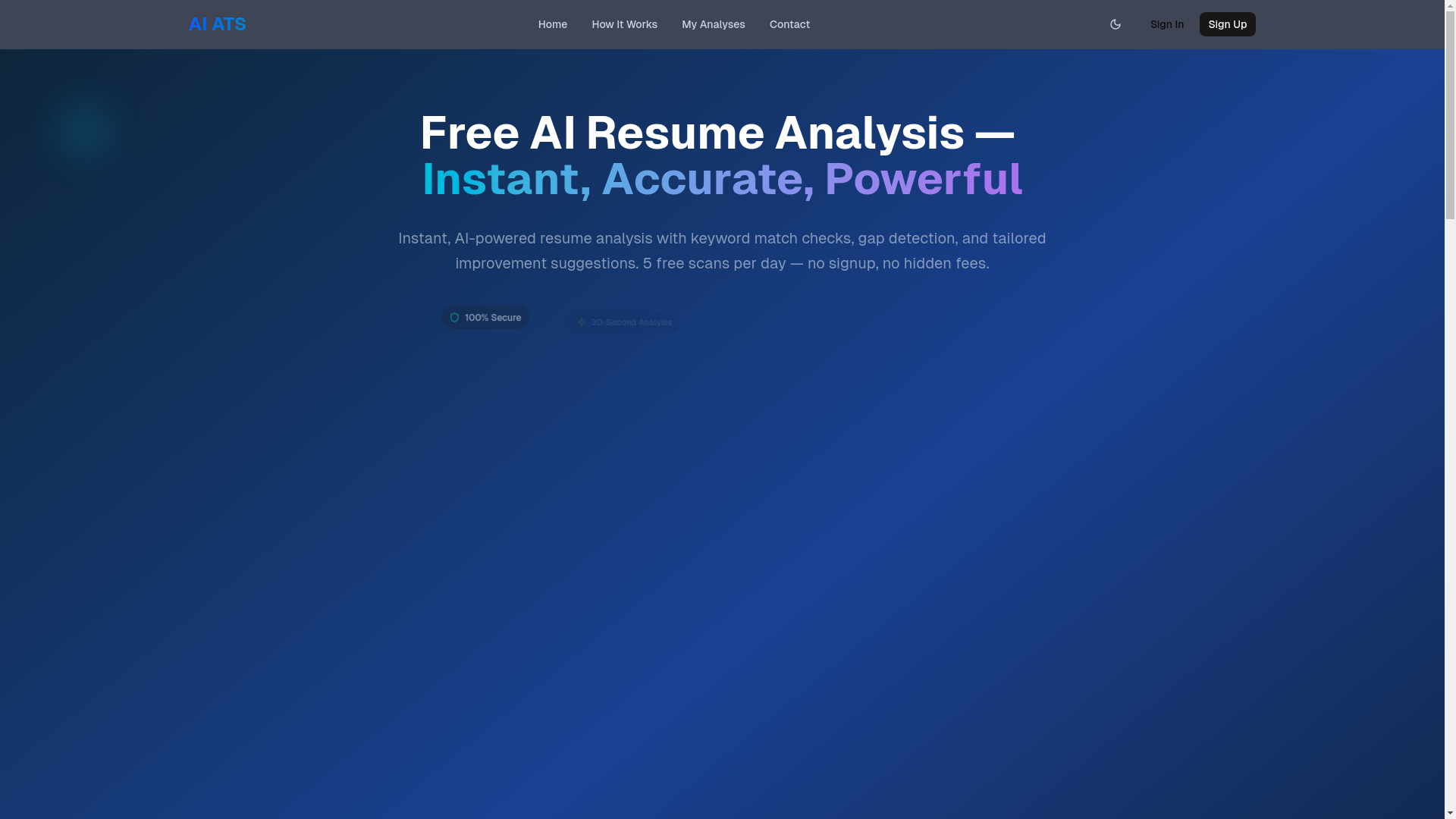 website screenshot of https://aiatschecker.com/