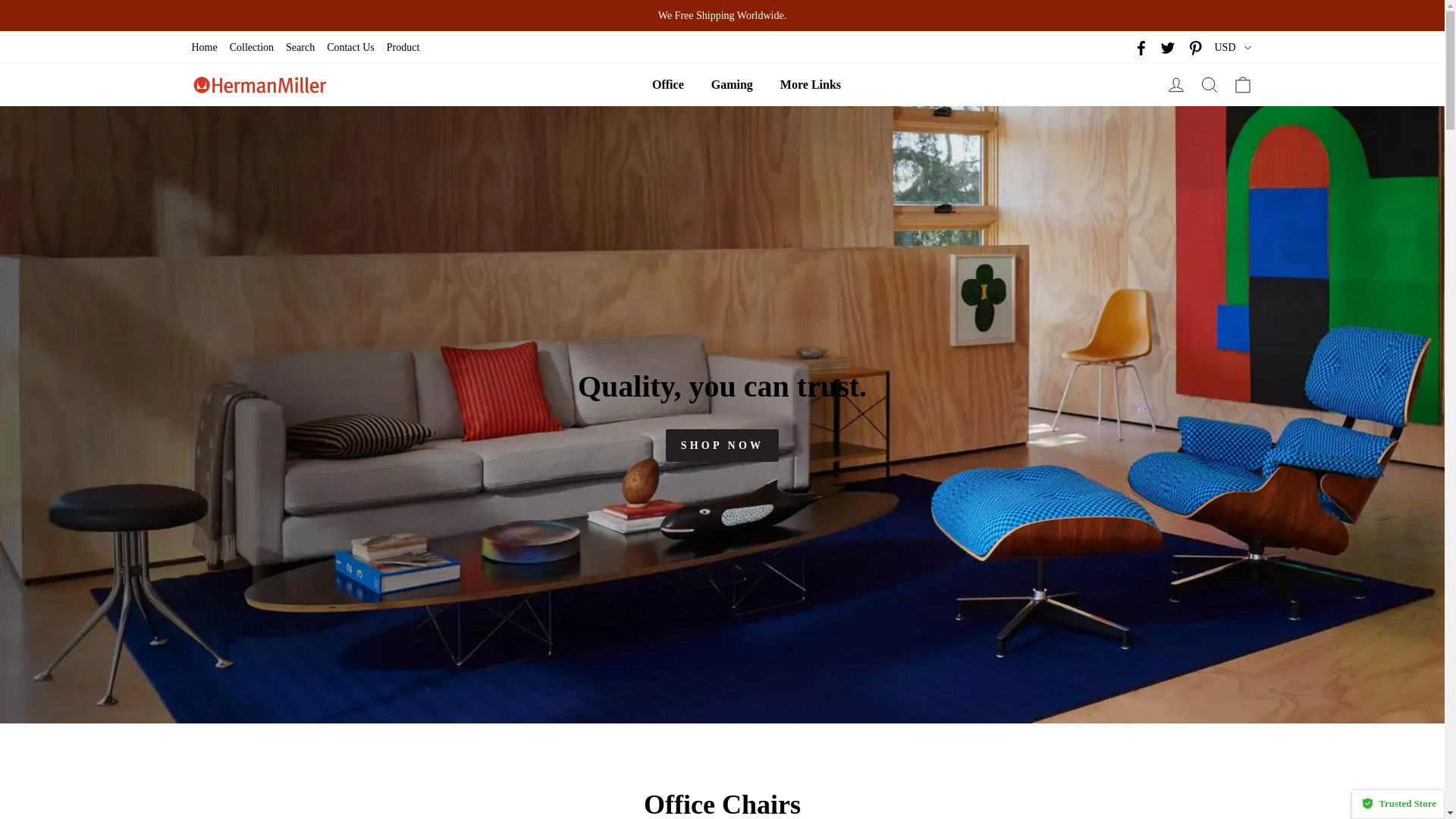 website screenshot of https://hermanmiller-eu.top/