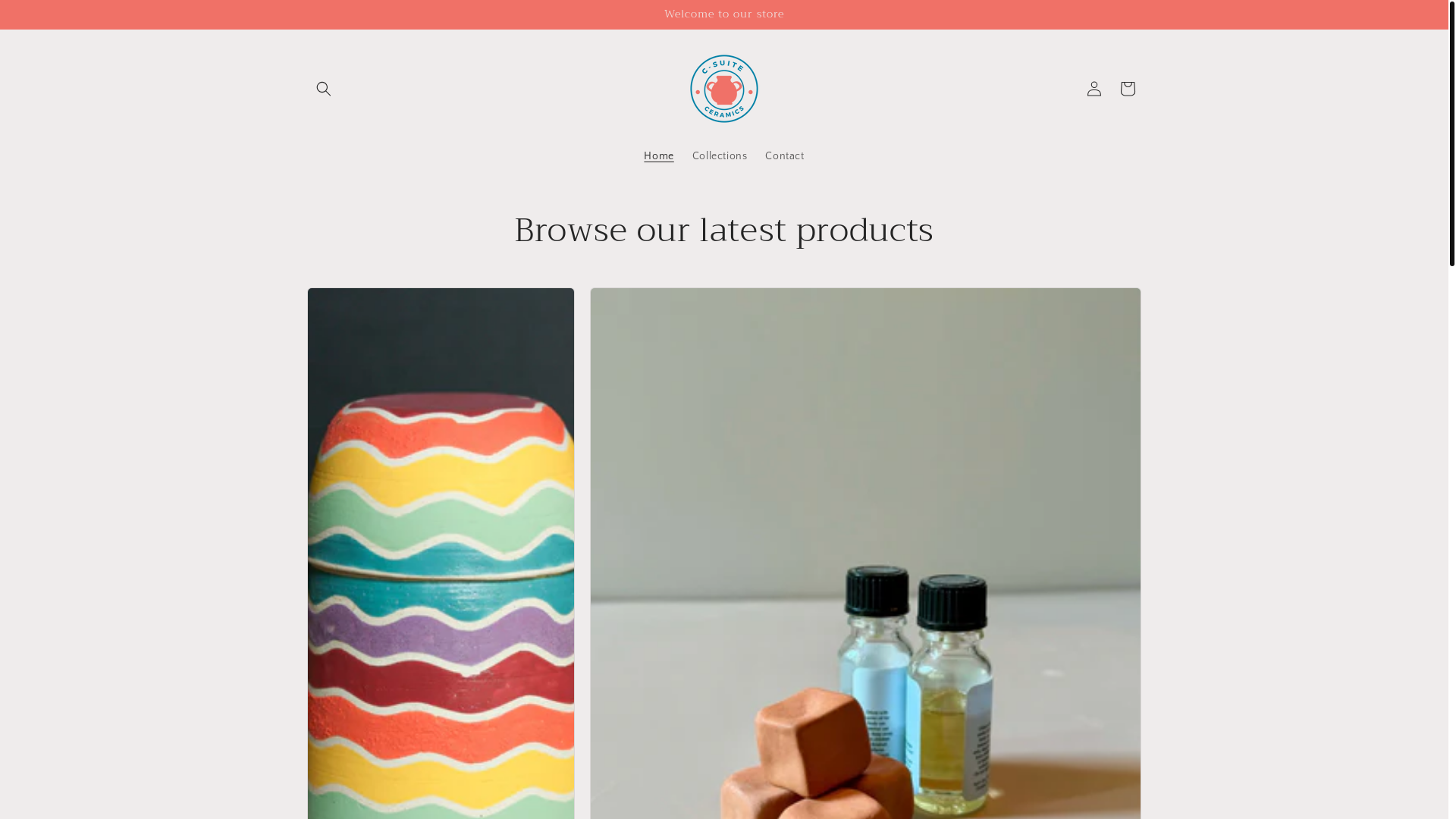 website screenshot of https://csuiteceramicsshop.com/